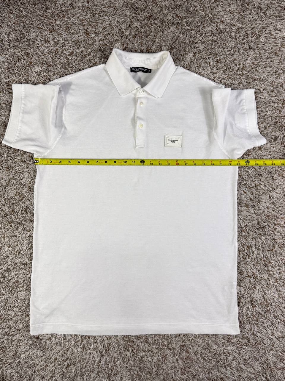 Dolce & Gabbana Dolce & Gabbana Logo Plaque Polo Shirt In White Size US XL / EU 56 / 4 - 6 Thumbnail