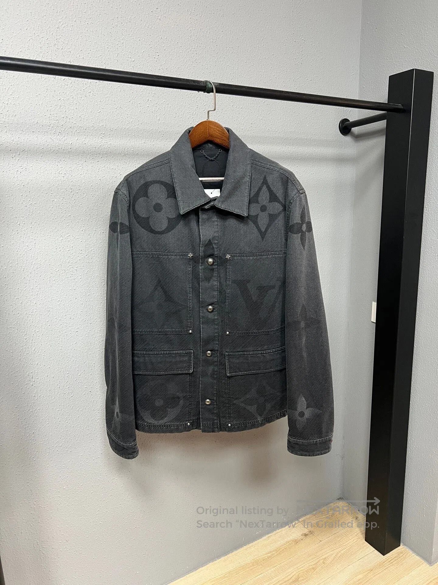 Louis Vuitton louis vuitton black washed denim jacket. Size US XXL / EU 58 / 5 - 1 Thumbnail