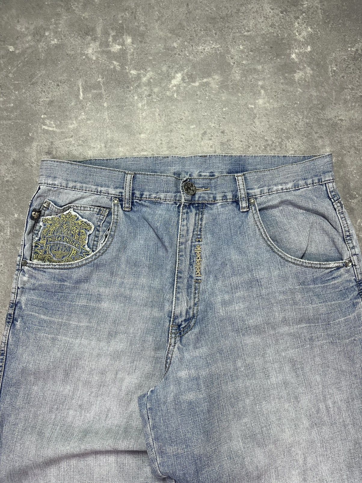 Pelle Pelle Pelle Pelle Big Patch Logo Lightweight Baggy Denim Jeans 36 Size US 36 / EU 52 - 8 Thumbnail