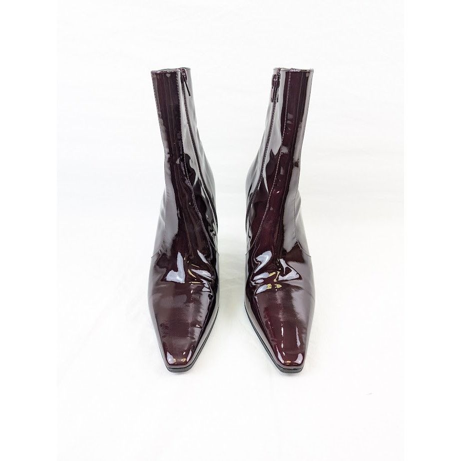 Saint Laurent Paris o1rshd1 Ziggy 90 Zipped Boots in Deep Bordeaux Size US 8 / EU 41 - 13 Thumbnail