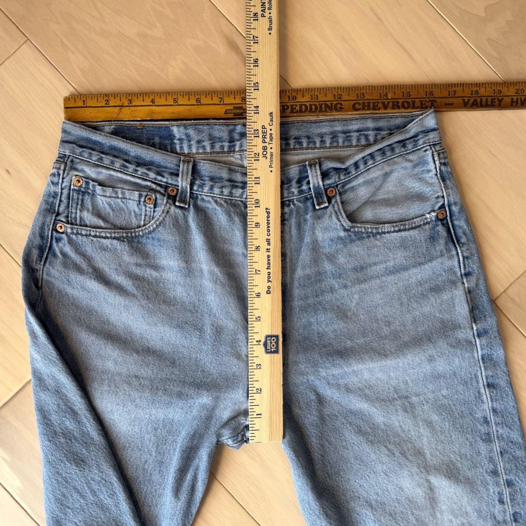 Levi's VINTAGE Levi's 501 Jeans 32 Blue Straight Leg 90s Denim Workwear Non Selvedge Mens Jeans Regu lar 32x30 Size US 32 / EU 48 - 6 Thumbnail