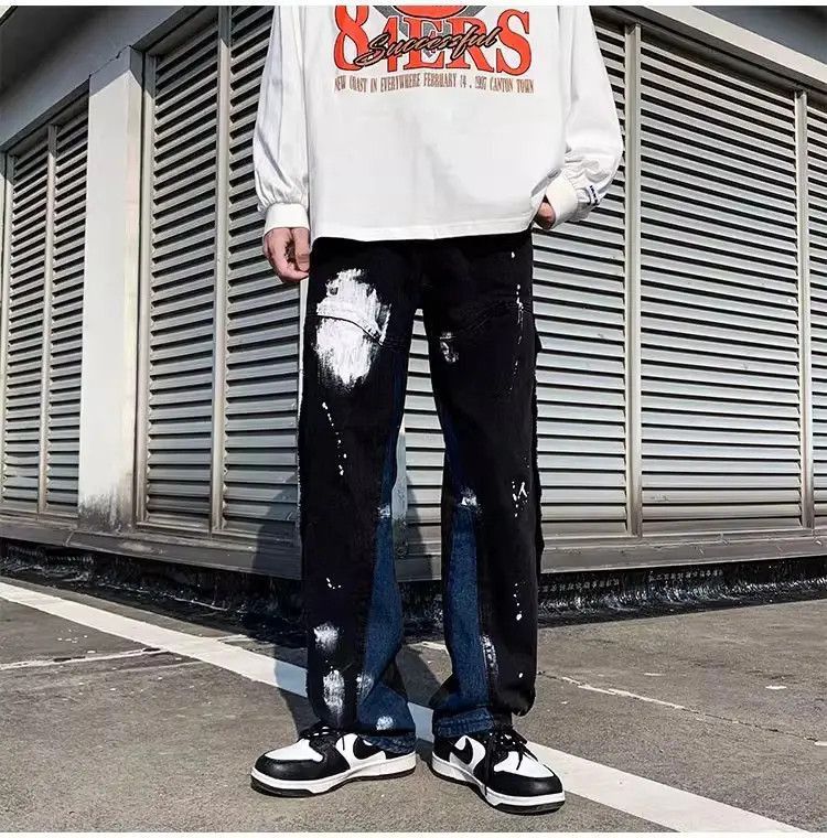 Japanese Brand Retro Personalized Hip Hop Speckle Jeans Size US 32 / EU 48 - 5 Thumbnail