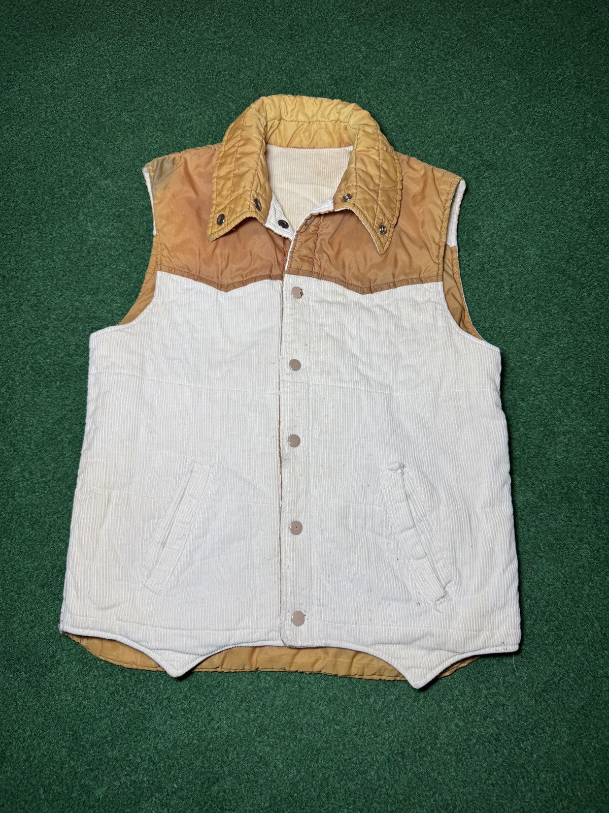 Vintage Vintage 70s Castlepeak Corduroy Reversible Button Up Vest Size US M / EU 48-50 / 2 - 3 Thumbnail
