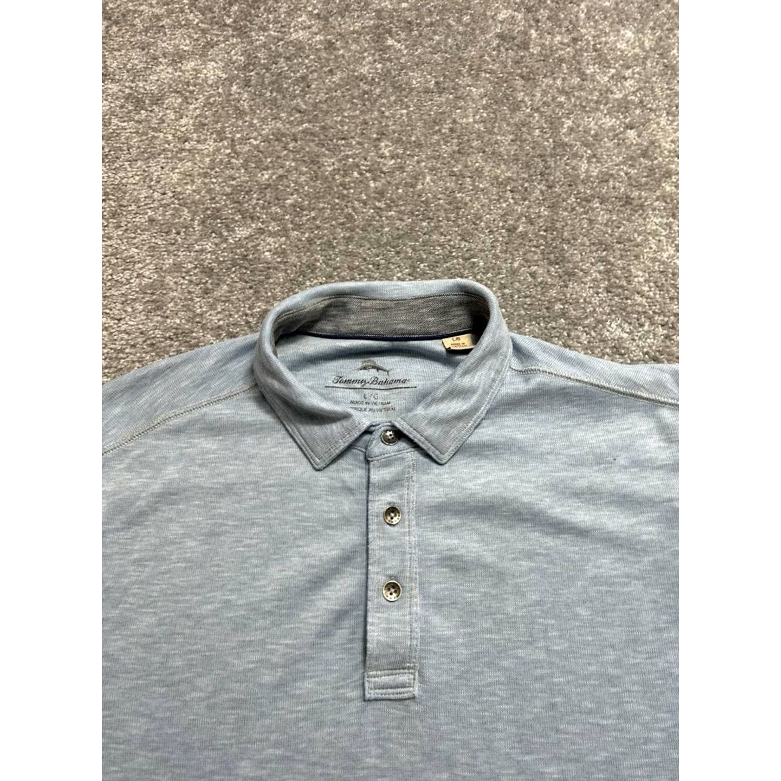 Tommy Bahama Tommy Bahama Polo Shirt Mens Large Gray Side Slit Resort Golf Tennis Performance Size US L / EU 52-54 / 3 - 3 Thumbnail