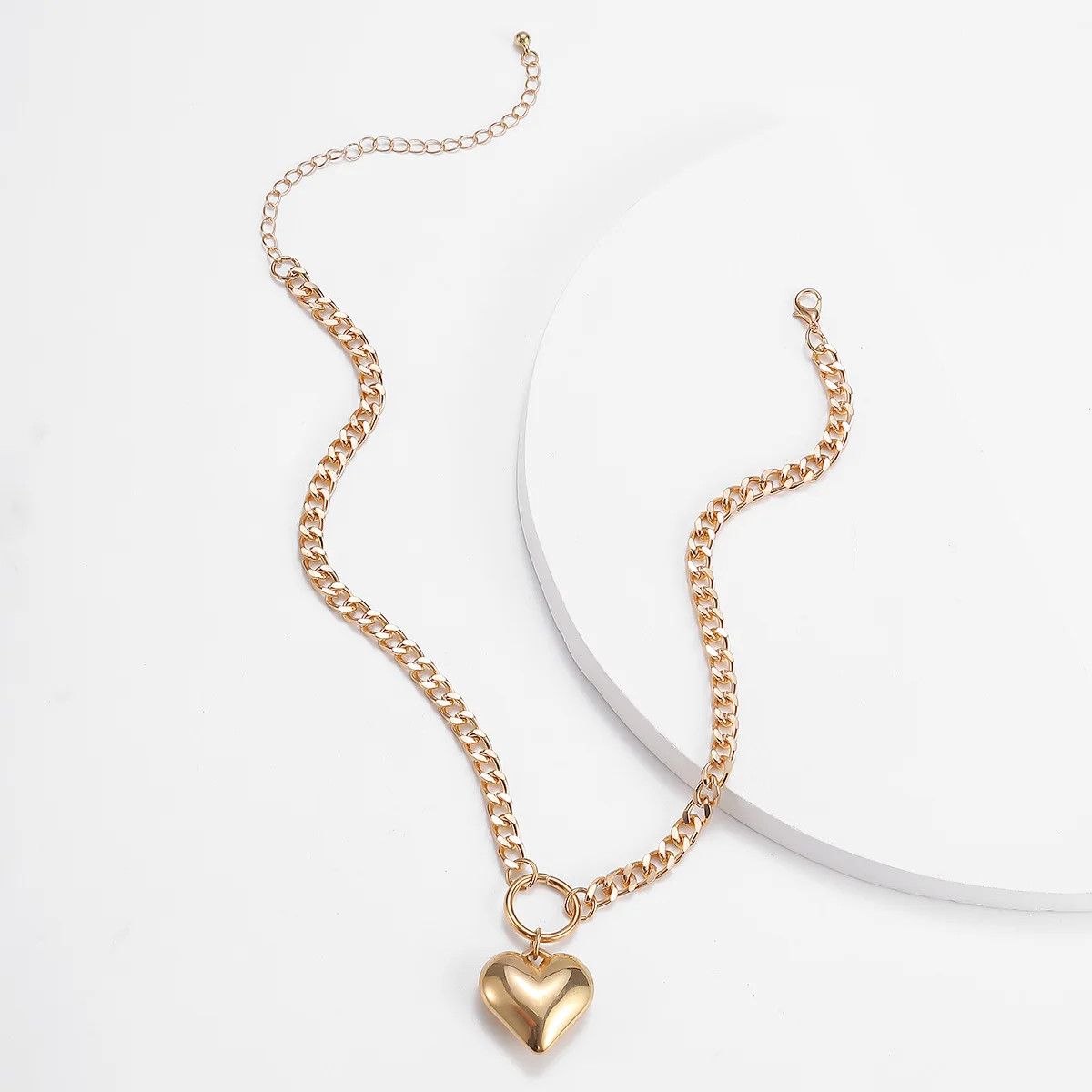 Other Big Heart Pendant Clavicle Necklace Size ONE SIZE - 3 Thumbnail