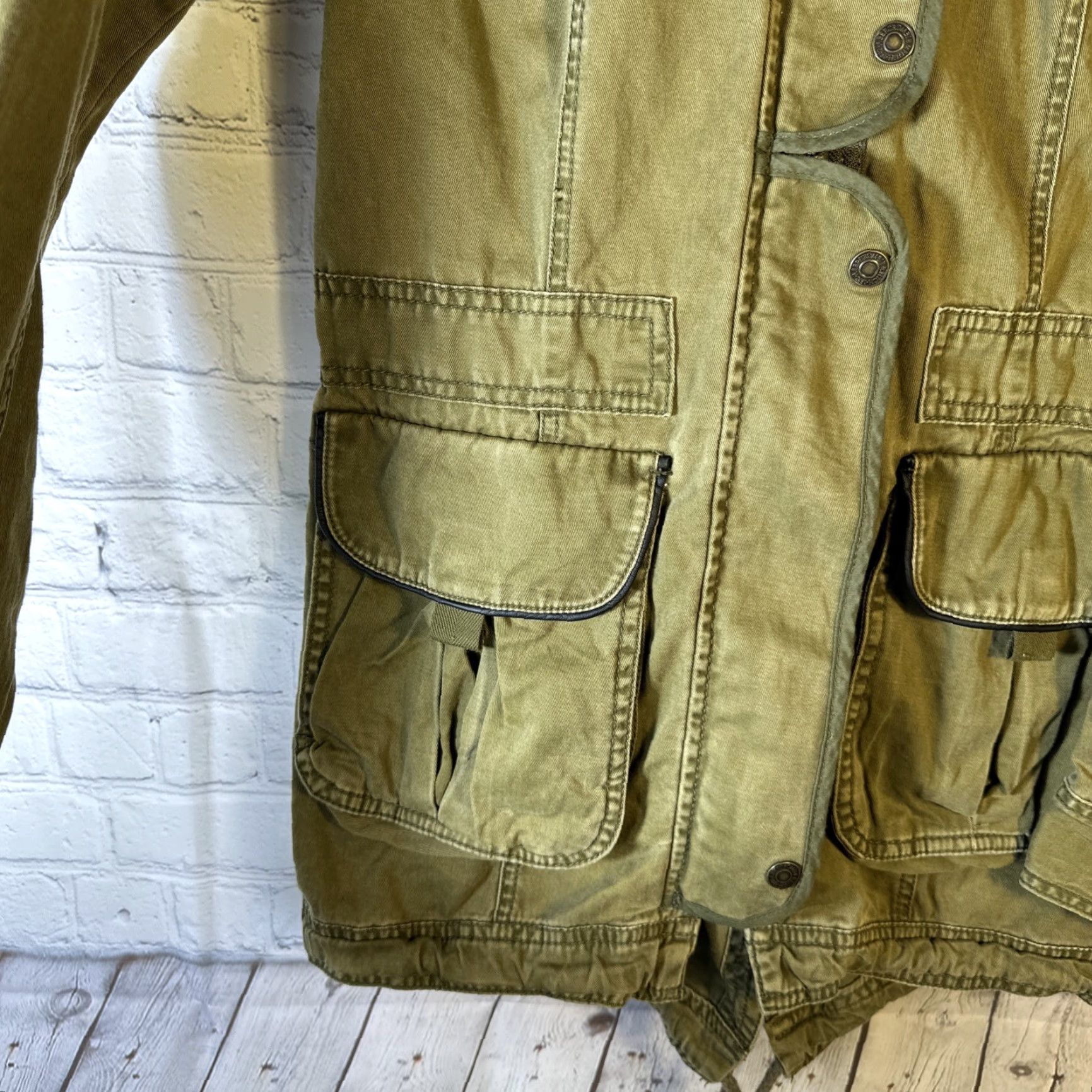 Abercrombie & Fitch Abercrombie & Fitch Utility Outerwear Jacket Hooded Medium Military Green Size M / US 6-8 / IT 42-44 - 4 Thumbnail