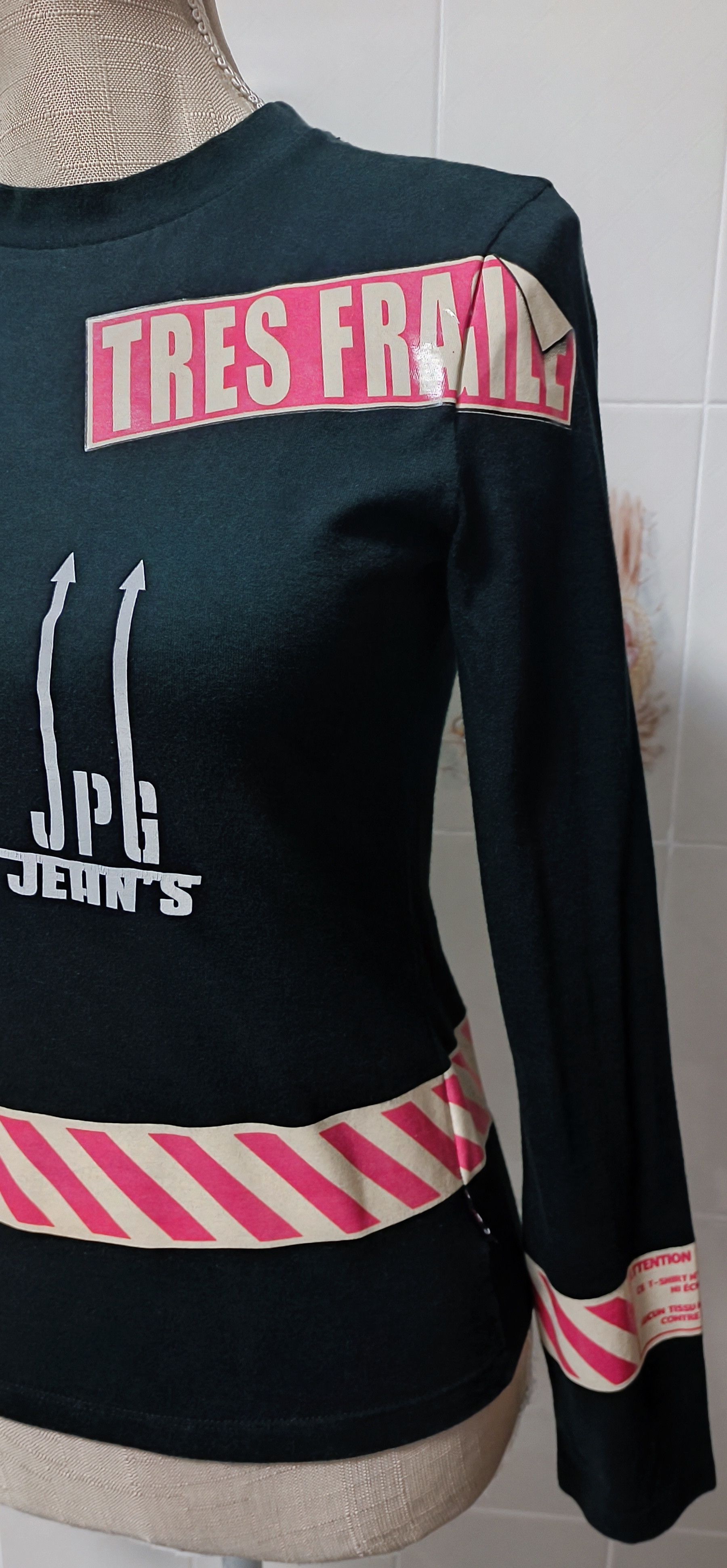 Jean Paul Gaultier 2003 - Fragile logo top - JPG-JEANS - Collection number 6 Size S / US 4 / IT 40 - 5 Thumbnail