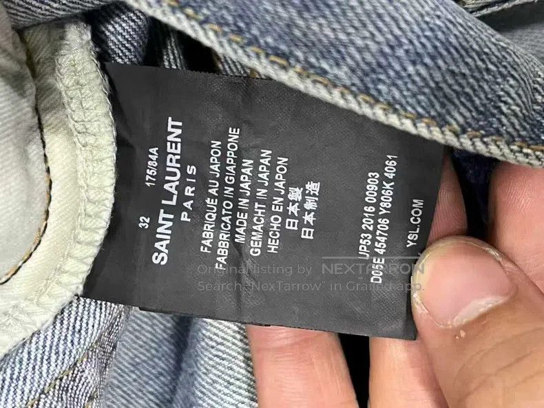 Saint Laurent Paris Saint Laurent Paris Blue destroyed jeans Size US 32 / EU 48 - 8 Thumbnail