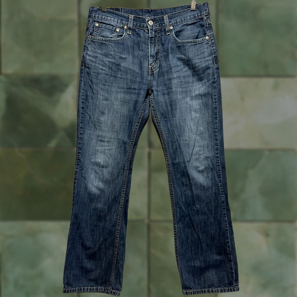 Levi's Levi's 527 Bootcut Cowboy Medium Wash Denim Blue Jeans Mens 31 Slim Regular 5-Pocket Design Light Distressed Comfort Denim Jeans Size US 31 - 1 Thumbnail
