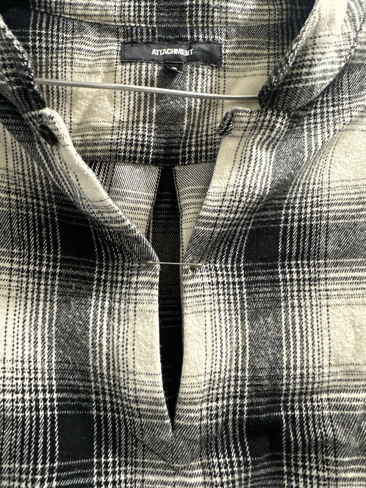 Attachment Kazuyuki Kumagai Attachment Open Collar Check Shirt Size US M / EU 48-50 / 2 - 2 Thumbnail