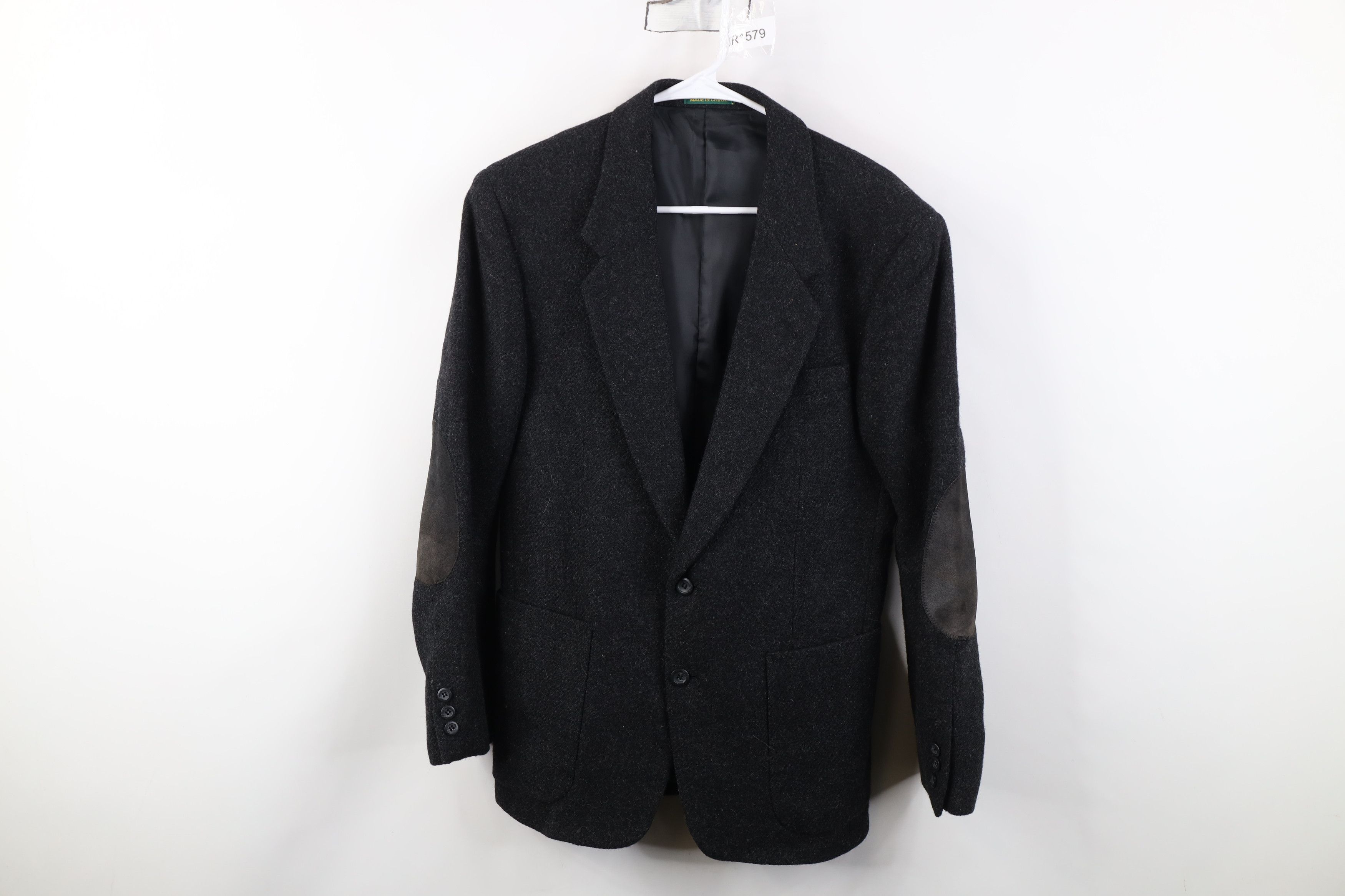 Vintage Vintage 90s Streetwear Elbow Patch Suit Blazer Jacket Gray Size US L / EU 52-54 / 3 - 1 Thumbnail
