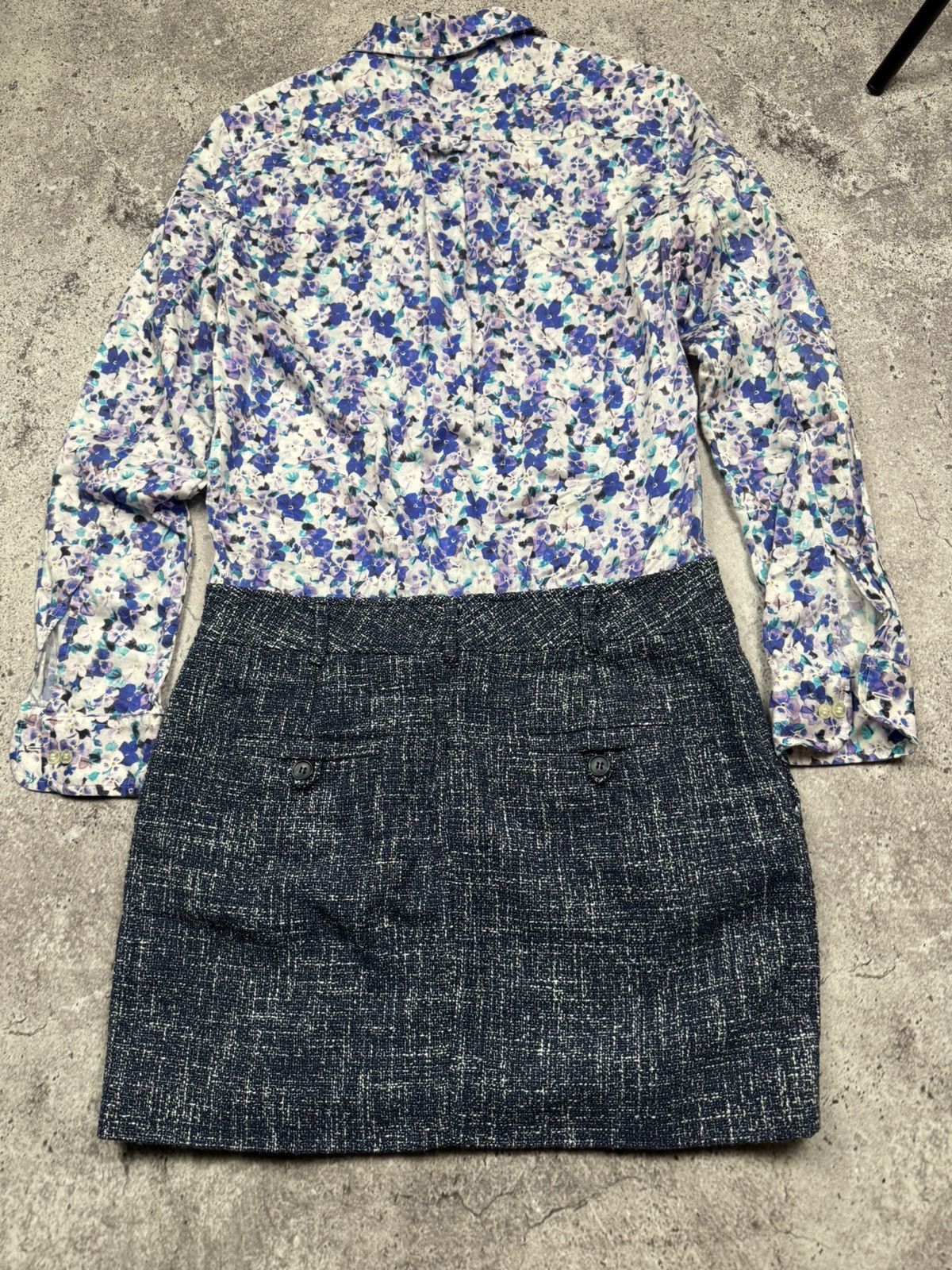 Dolce & Gabbana Dolce Gabbana D&G Floral Tweed Shirt/Skirt Dressed Rare Size S / US 4 / IT 40 - 11 Thumbnail