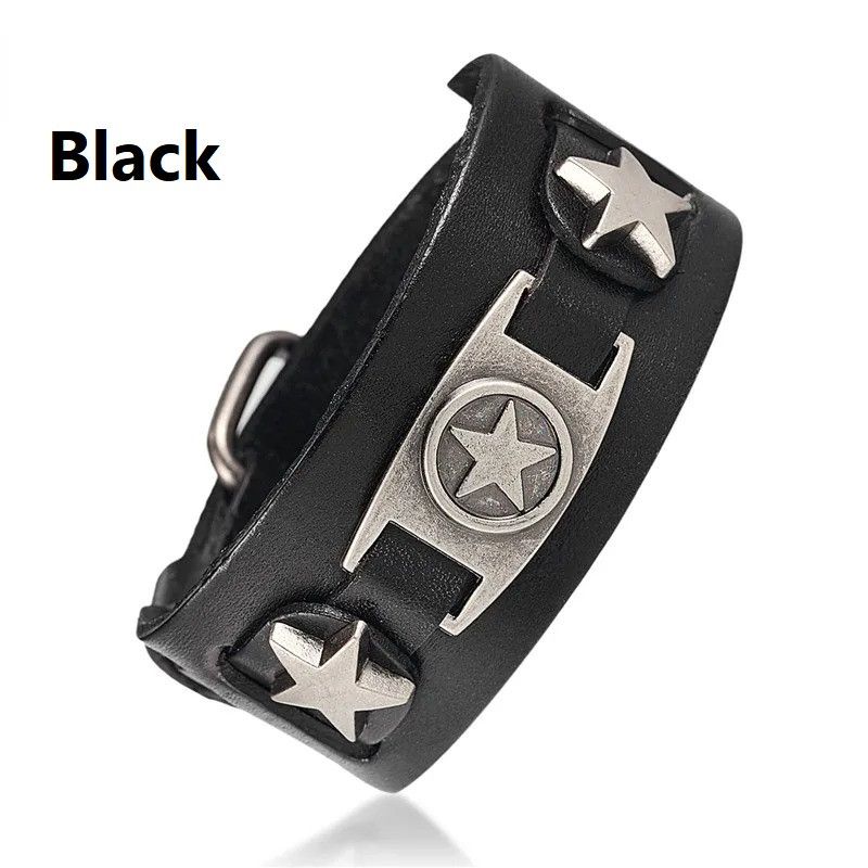 Other Star Leather Bracelet Accessories Cuff Jewelry Gift Size ONE SIZE - 5 Thumbnail