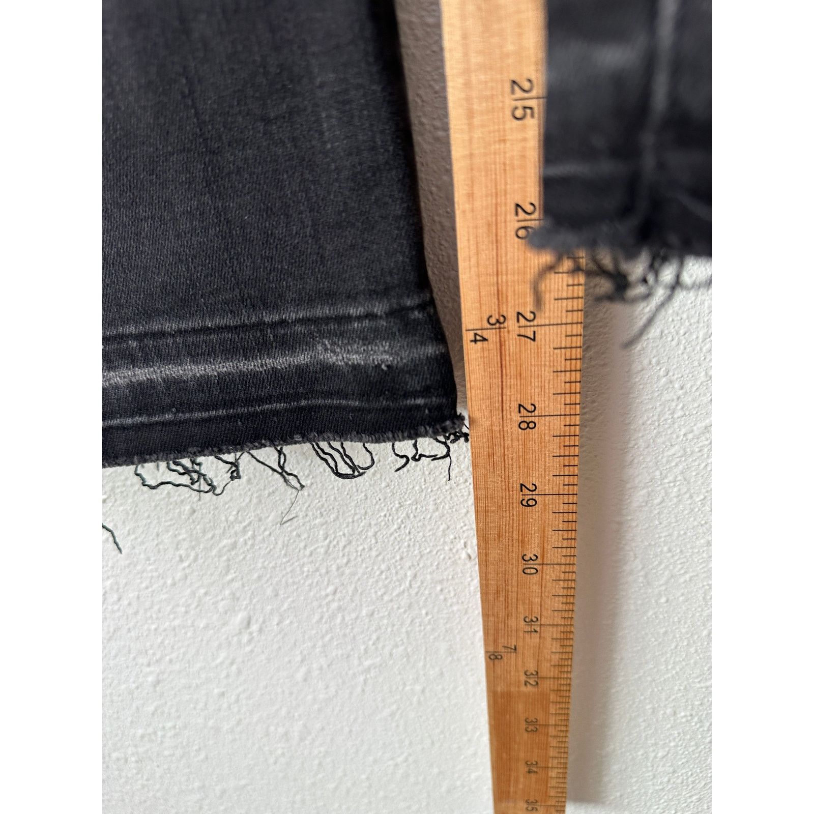 Frame NWT Frame Le High Straight Jeans Black Raw Hem Women's 27 Size 27" / US 4 / IT 40 - 13 Thumbnail