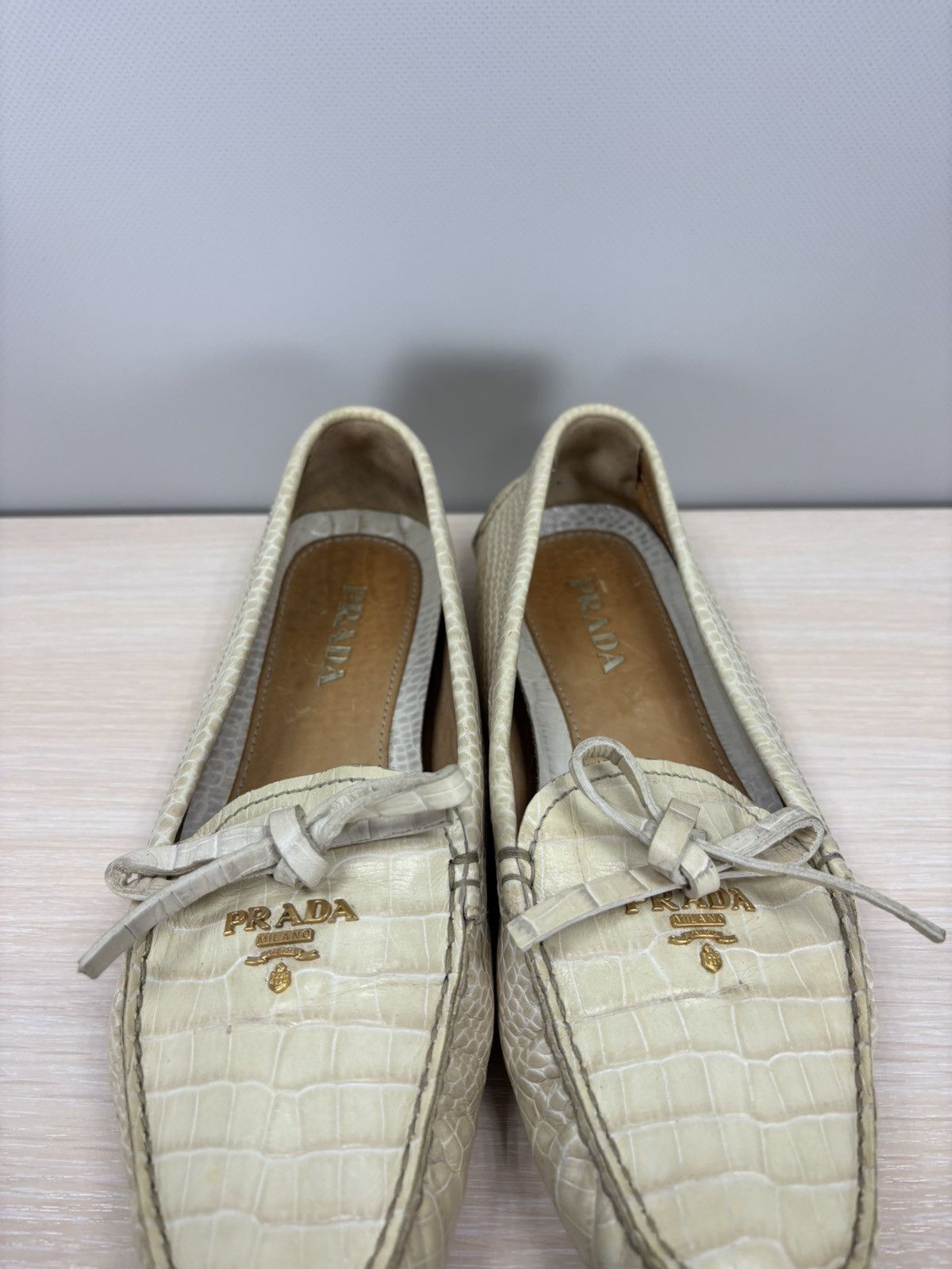 Prada Womens shoes Prada Size 37 1/2 Color Beige Size US 7.5 / IT 37.5 - 5 Thumbnail