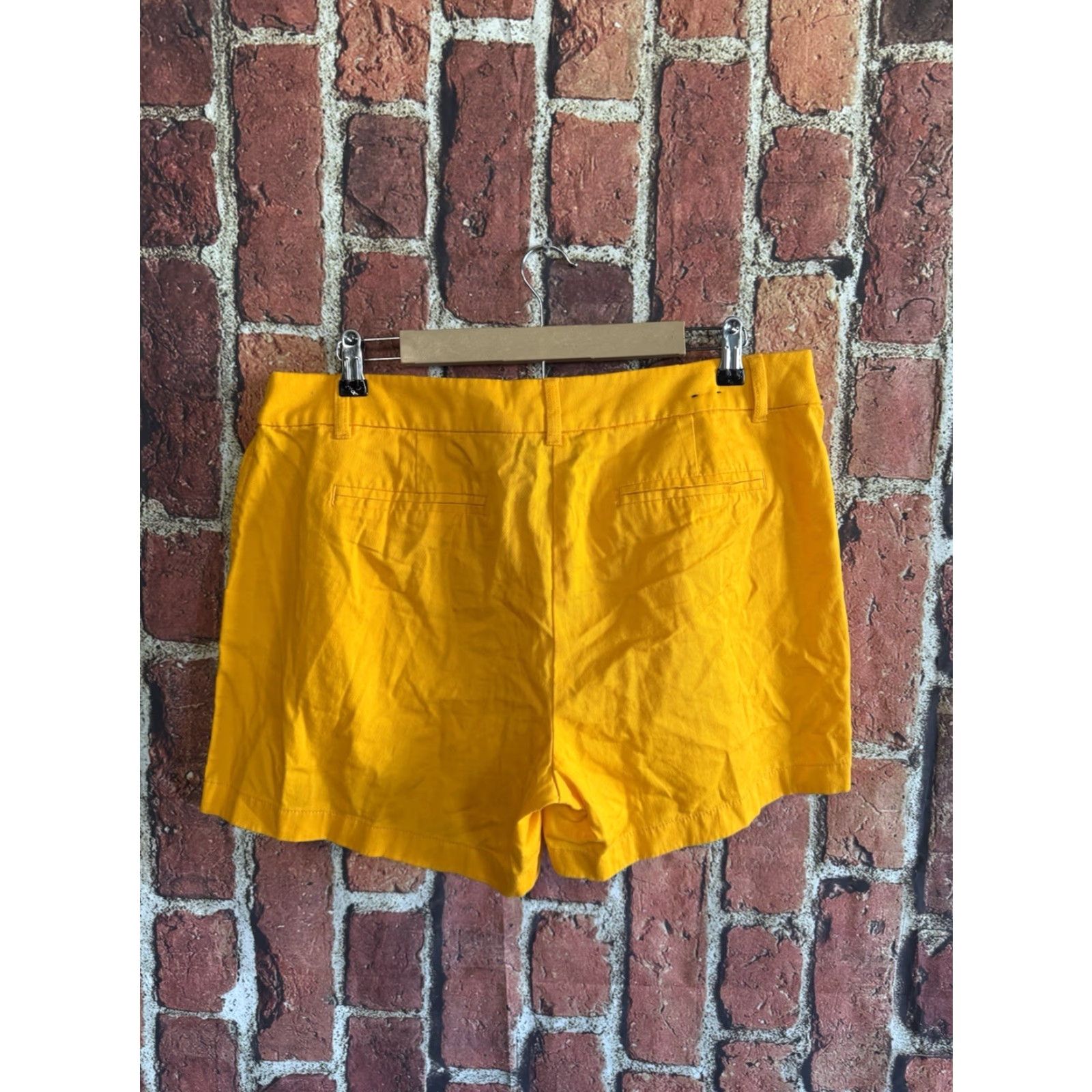 J.Crew J.CREW Shorts Womens 14 Orange Chino 100% Cotton Casual Twill Flat Front Classic Regular 32 in Waist Womens Chino Shorts 14 Orange Size 36" / US 14 / IT 50 - 2 Thumbnail