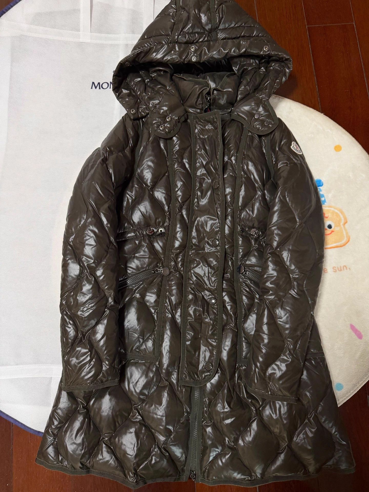Moncler Moncler long quilted diamond down coat size 0 Size XS / US 0-2 / IT 36-38 - 3 Thumbnail