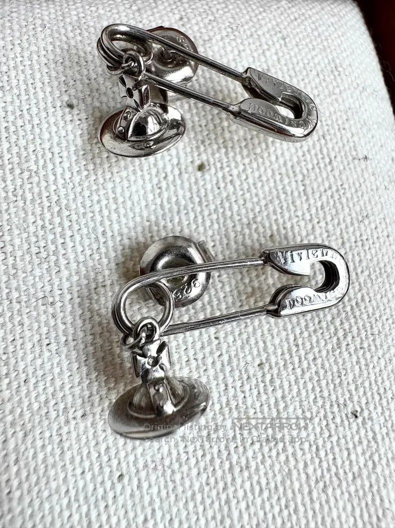 Vivienne Westwood Vivienne Westwood Vintage Sterling Silver Saturn Earrings Size ONE SIZE - 2 Thumbnail