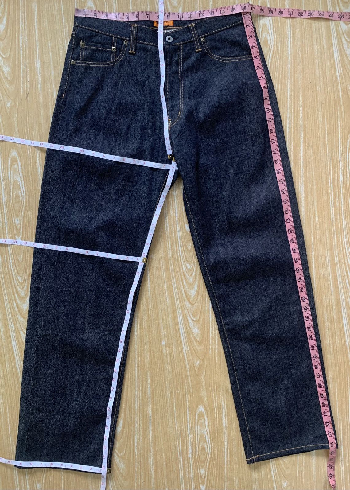 Japanese Brand 🔥 Rare.. Calee Selvedge Hard Denim Jeans Pants Size US 33 - 22 Thumbnail