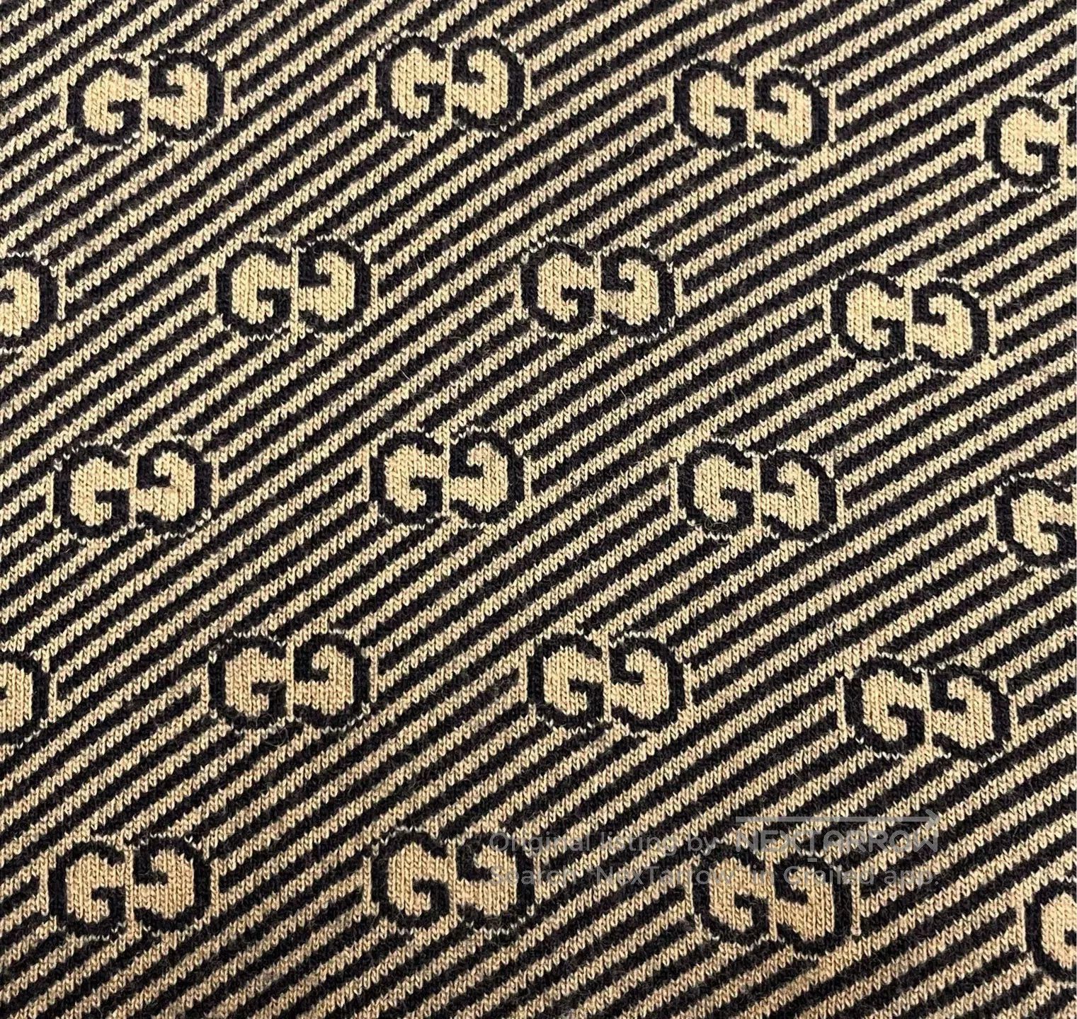 Gucci Gucci Camel Striped Double G Monogram Knit Sweater. Size US M / EU 48-50 / 2 - 4 Thumbnail
