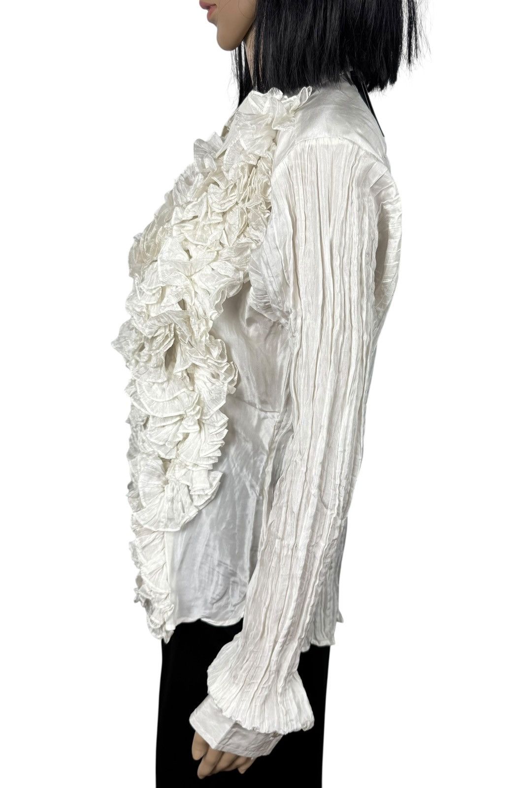 Manish Arora Manish Arora Silk Blouse Button Up Ruffle Pleated size L Size L / US 10 / IT 46 - 6 Thumbnail