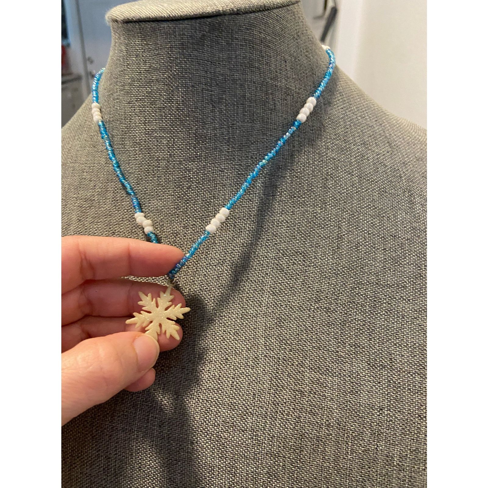Handmade snowflake necklace Size ONE SIZE - 3 Thumbnail