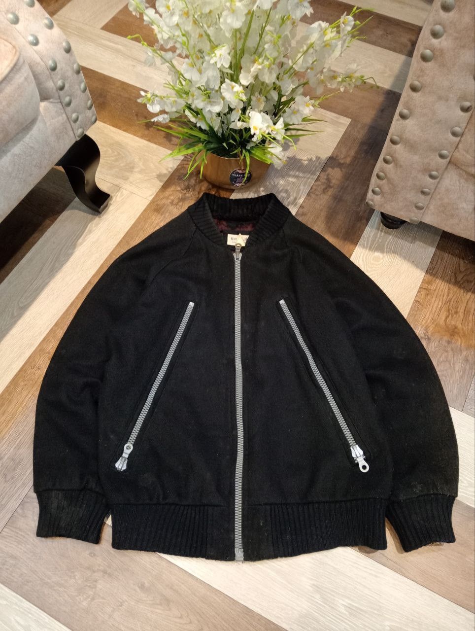 Monitaly VINTAGE MONITALY ZIPPER WOOL BLEND JACKET SIZE L Size US L / EU 52-54 / 3 - 1 Thumbnail
