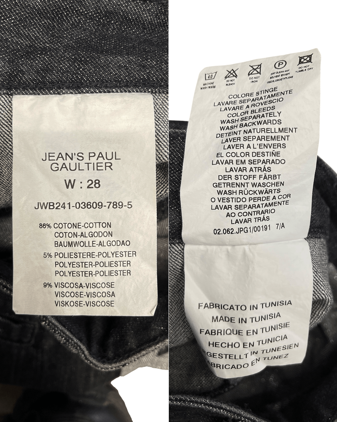 Jean Paul Gaultier Jean Paul Gaultier Glitter Pearl Black Denim Pants Size 28" / US 6 / IT 42 - 11 Thumbnail