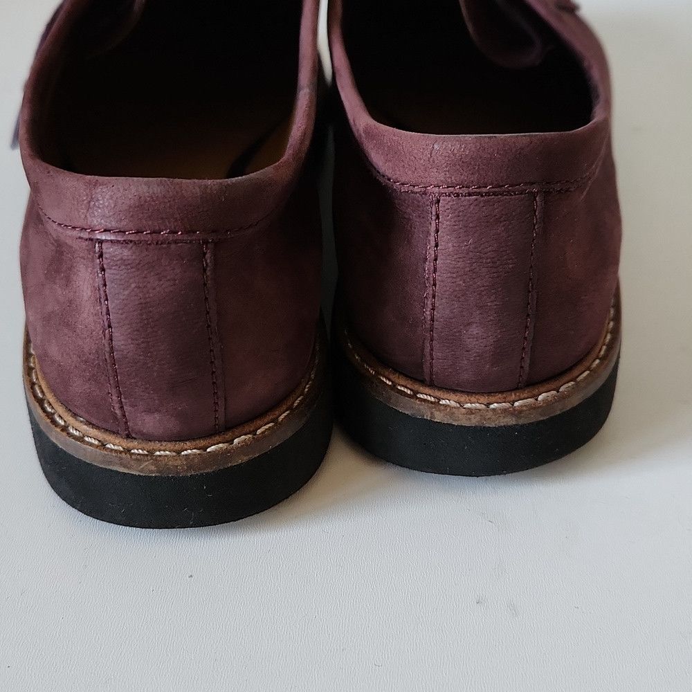 Clarks CLARKS | Glick Bayview Shoes Lace Red Purple Nubuck Leather Size US 6.5 / IT 36.5 - 4 Thumbnail