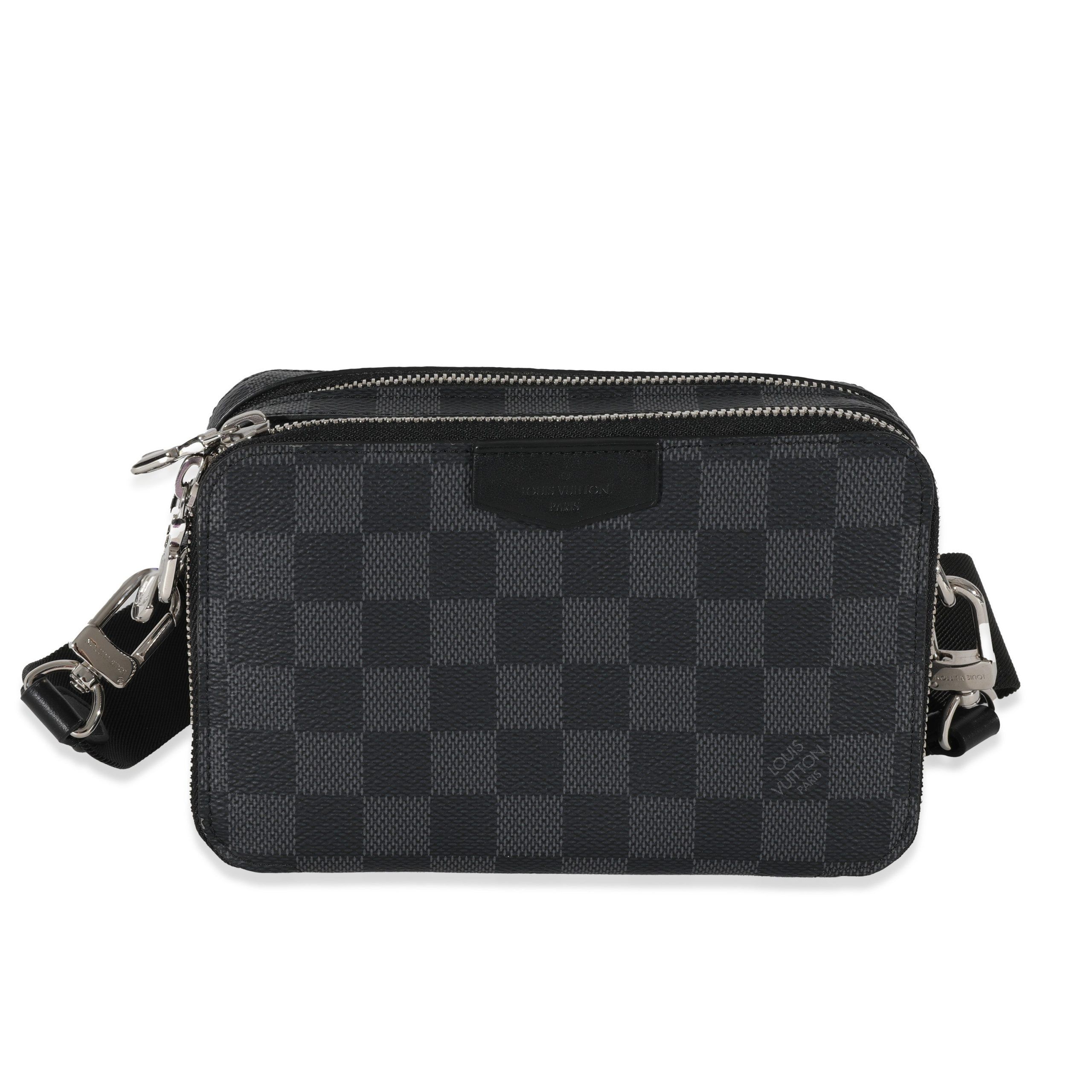 image of Louis Vuitton Damier Graphite Canvas Alpha Wearable Wallet in Black, Women's