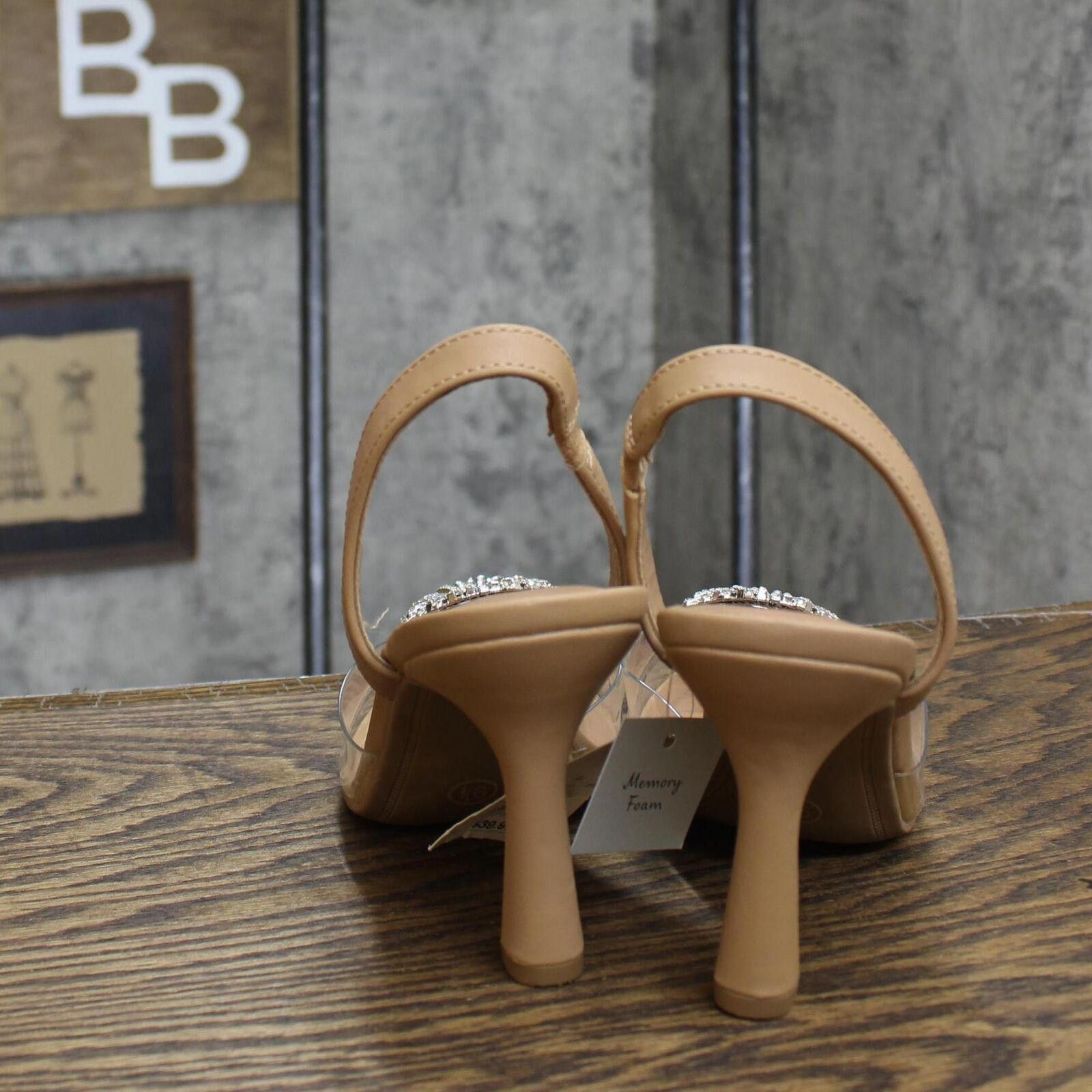 Designer A New Day Misty Slingback Heels 88870828 Clear Brown 9.5M Size US 9.5 / IT 39.5 - 4 Thumbnail
