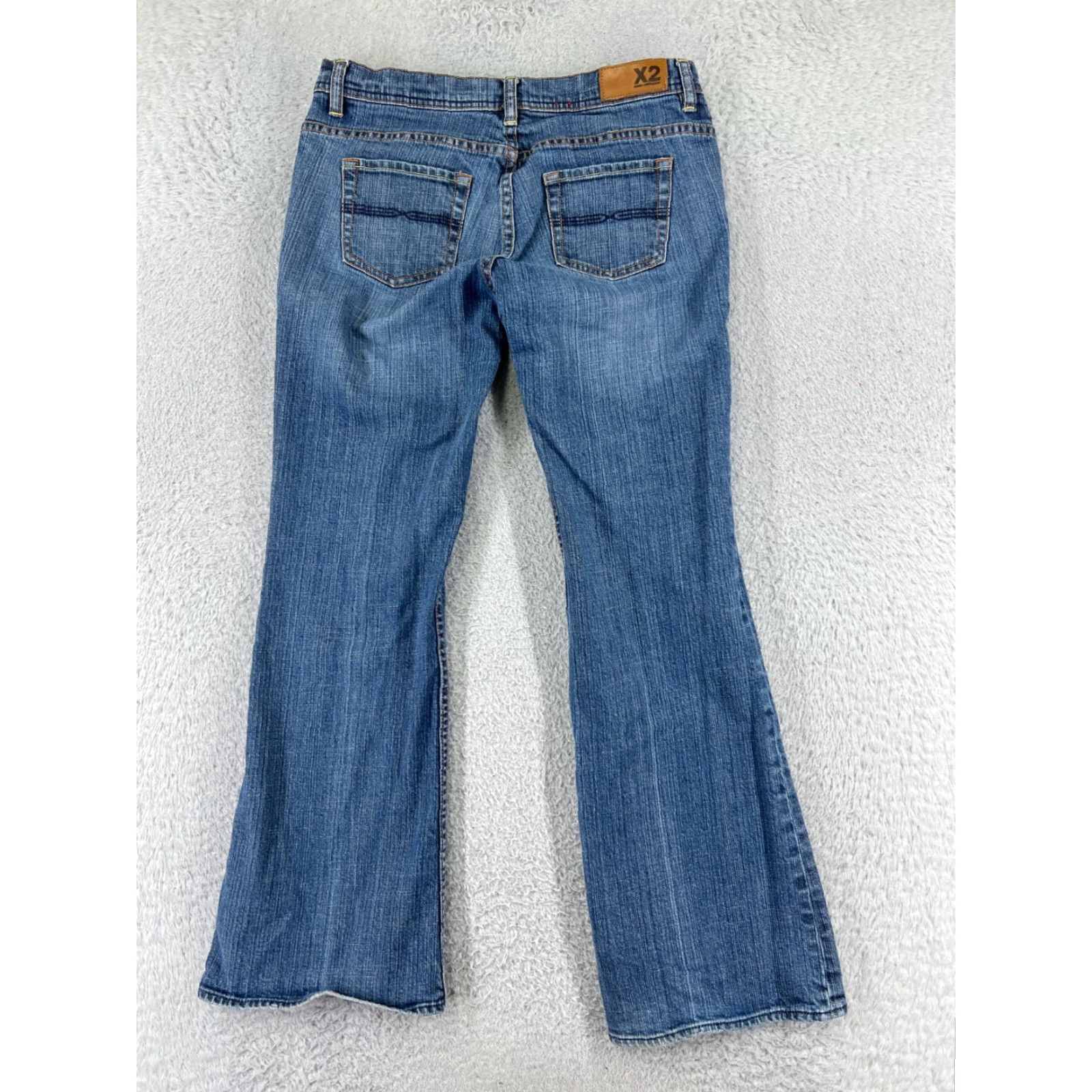 Express Express Jeans Bootcut Denim 30x29 Womens 8 Blue Cotton Elastane Low Rise 5-Pocket Design Inseam 29 Regular Size 30" / US 8 / IT 44 - 2 Thumbnail