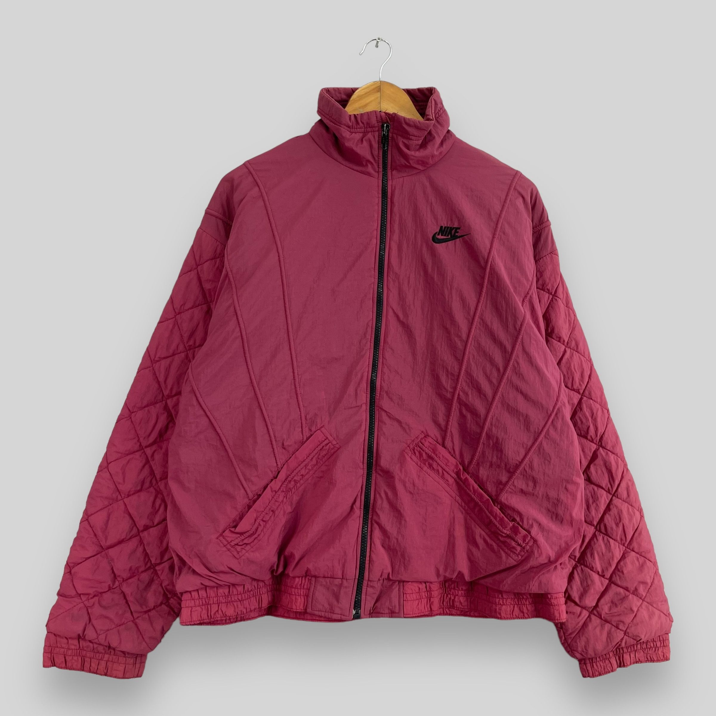 NBA × Nike × Vintage Vintage NIKE Air Jordan Embroidery Diamond Quilted Jacket Size US L / EU 52-54 / 3 - 6 Thumbnail