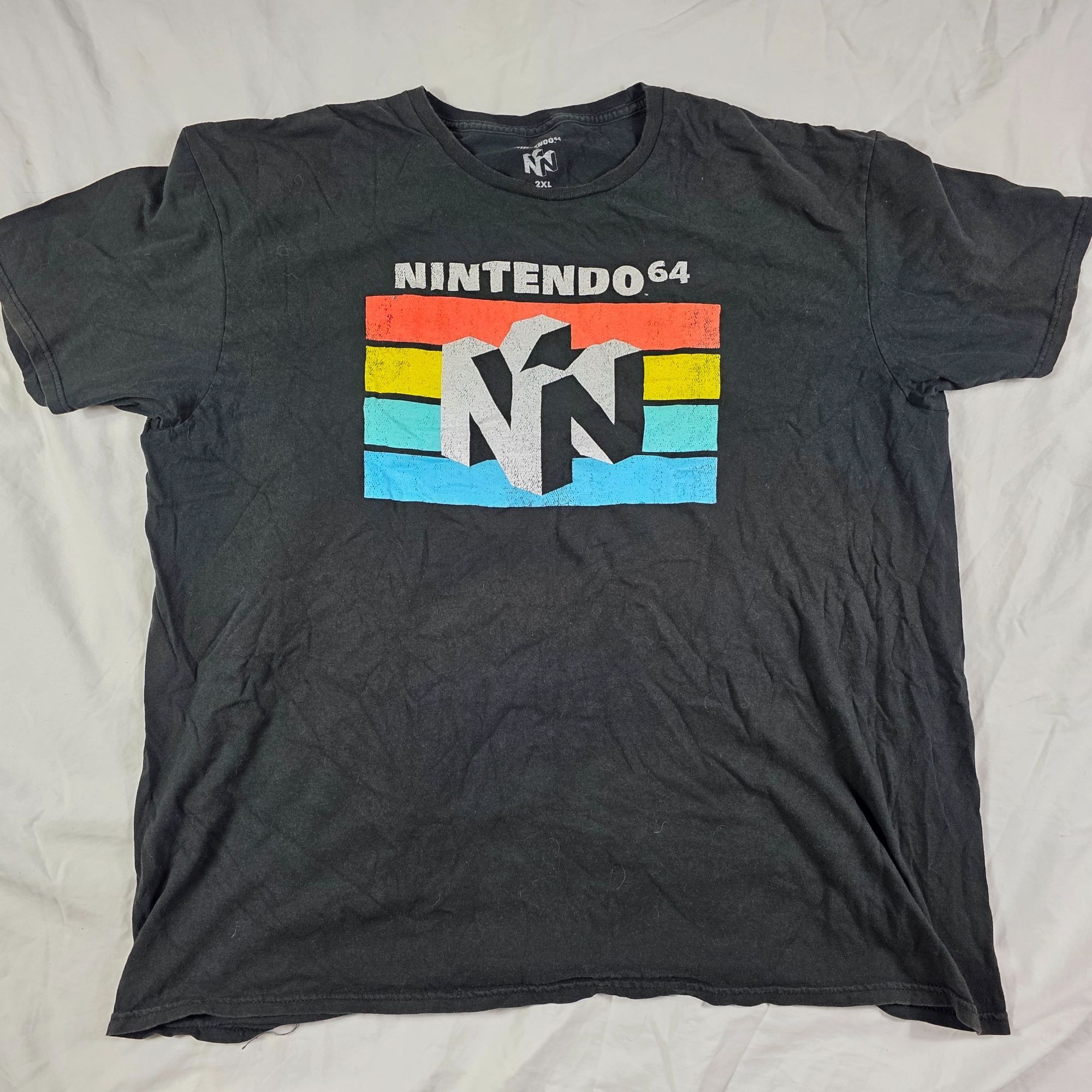 Nintendo Nintendo 64 Mens Size 2XL Black Graphic T Shirt Retro Gaming Size US XXL / EU 58 / 5 - 1 Thumbnail