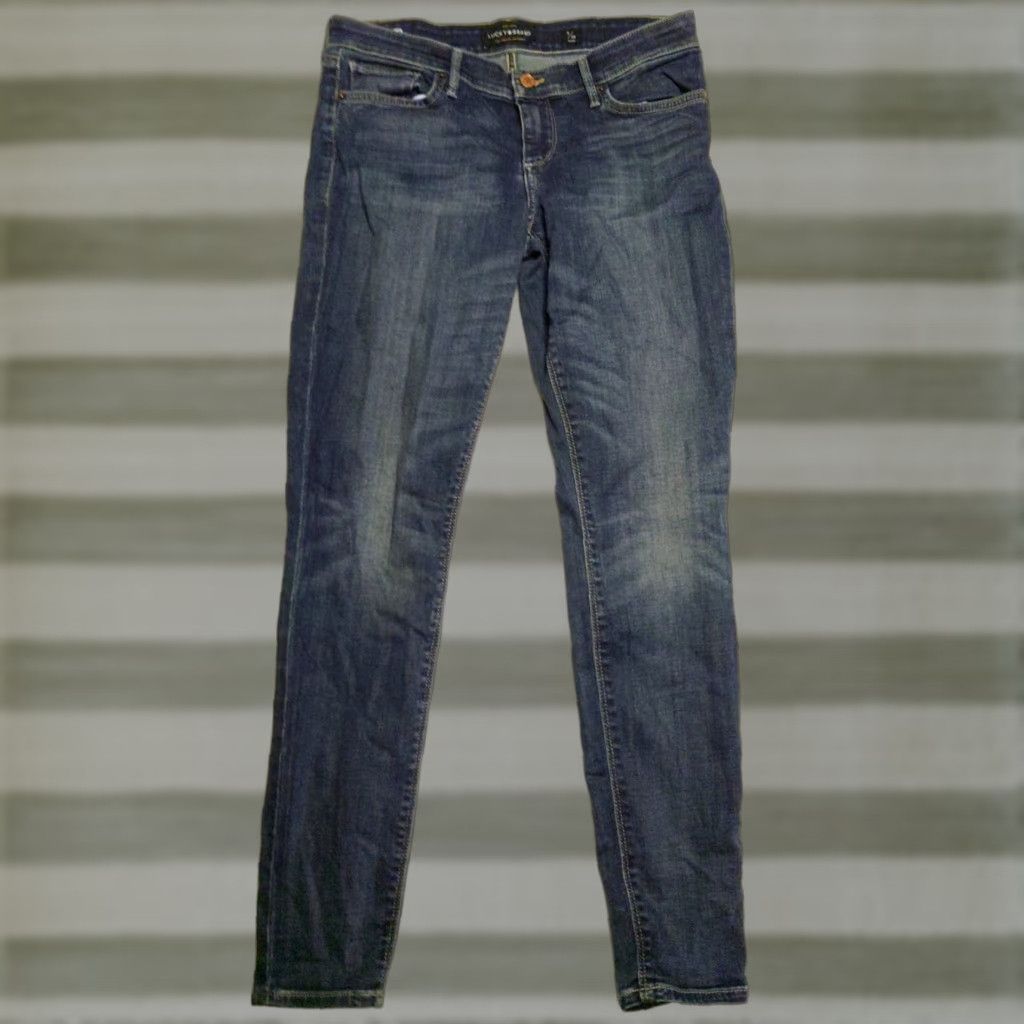 Lucky Brand LUCKY BRAND Orta Premium Ankle Jeans Women's 6/28 Denim Dark Blue 30/28 5-Pocket Regular Stretch Rise Mid 26" Zip Button USA 90s Theme Size 28" / US 6 / IT 42 - 1 Thumbnail