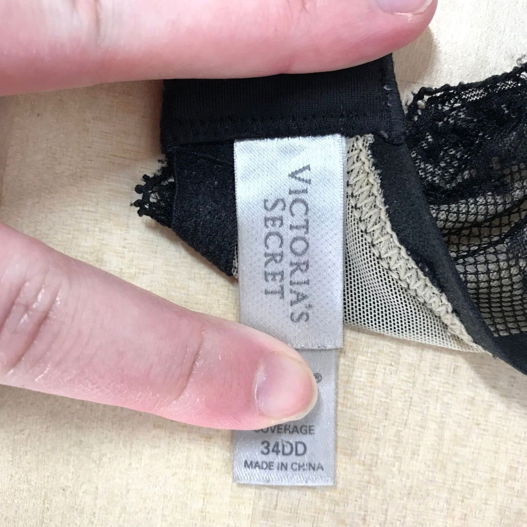 Victoria's Secret Victoria'S Secret Bra Womens 34DD Black BioFit Floral Lace Padded Full Coverage Size ONE SIZE - 5 Thumbnail