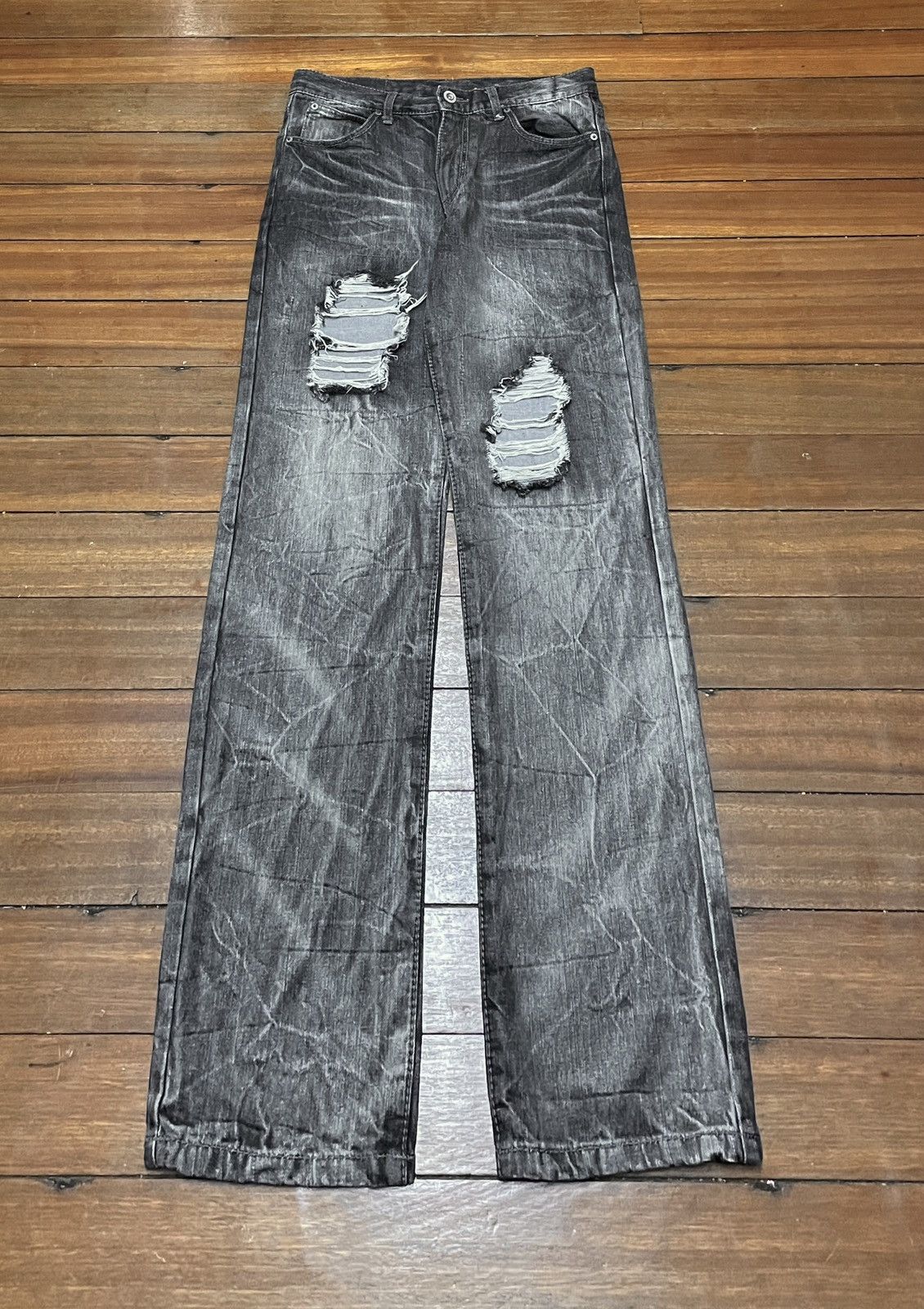 If Six Was Nine Rare Design Vintage Japanese Brand Distressed Jeans 2000s Size US 31 - 1 Thumbnail