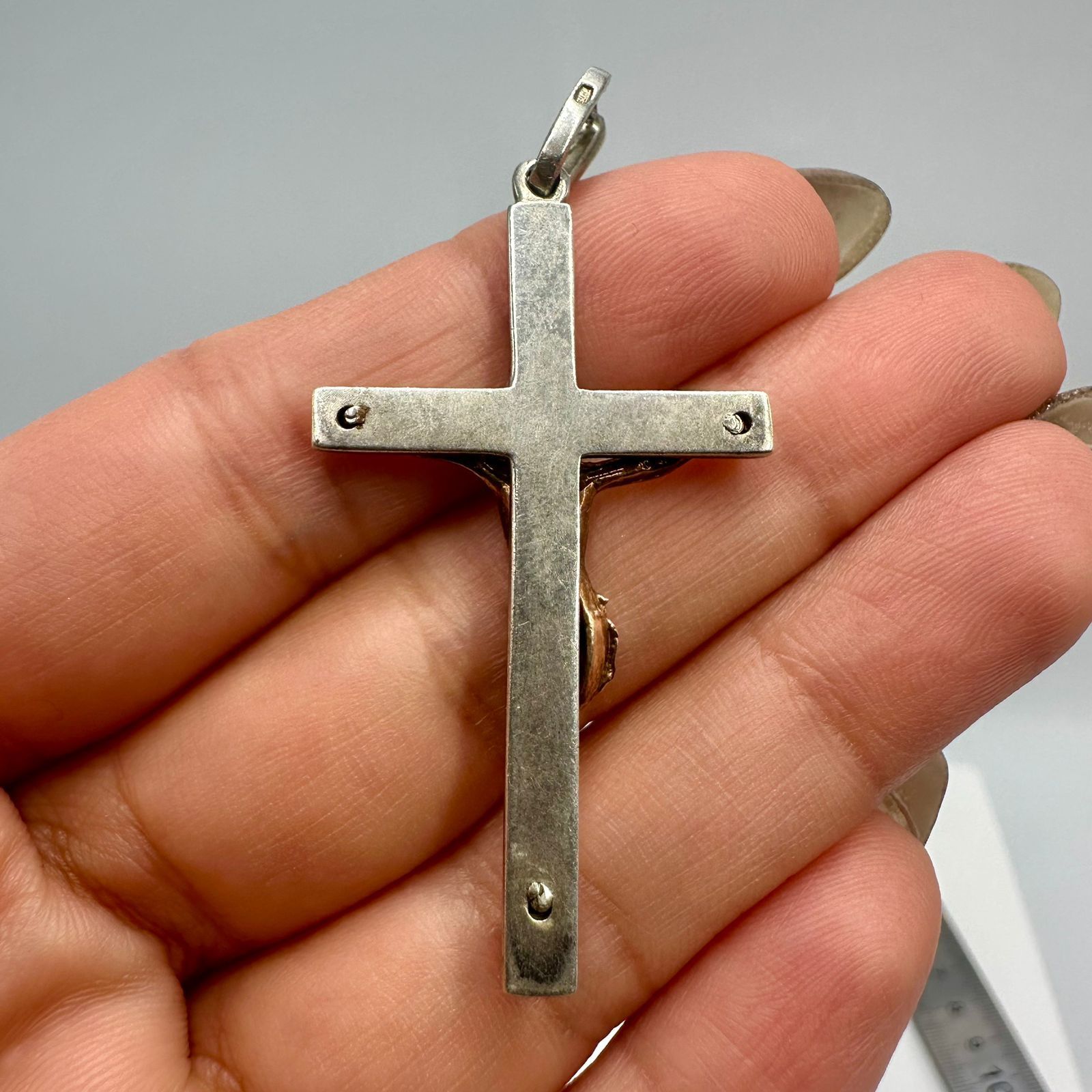 Vntage Sterling Silver 925 Crucifix Cross Pendant Jesus