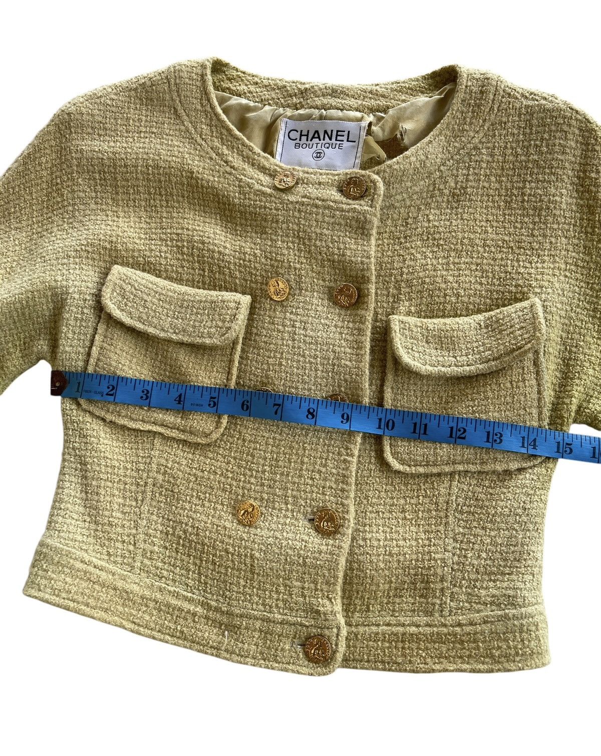 Chanel Vintage Chanel Tweed Cropped Jacket Size XS / US 0-2 / IT 36-38 - 20 Thumbnail