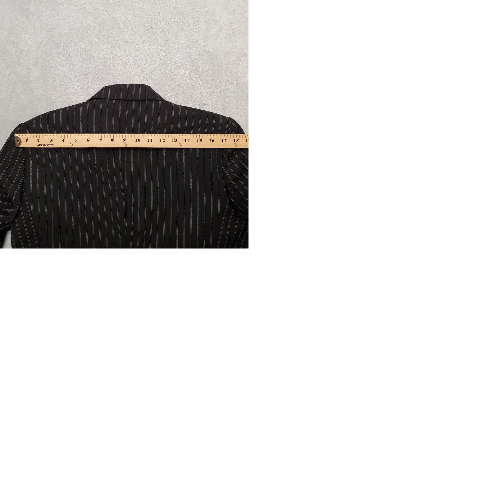 Vintage Mark Alexander Jacket Women Sz 12 Black Striped Classic Professional Wool Blazer Size XL / US 12-14 / IT 48-50 - 9 Thumbnail
