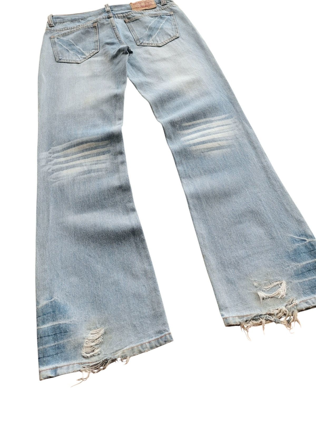 Japanese Brand Vintage Japanese Brand Buzz Spunky Patched Denim Flare Jeans Size US 32 / EU 48 - 8 Thumbnail