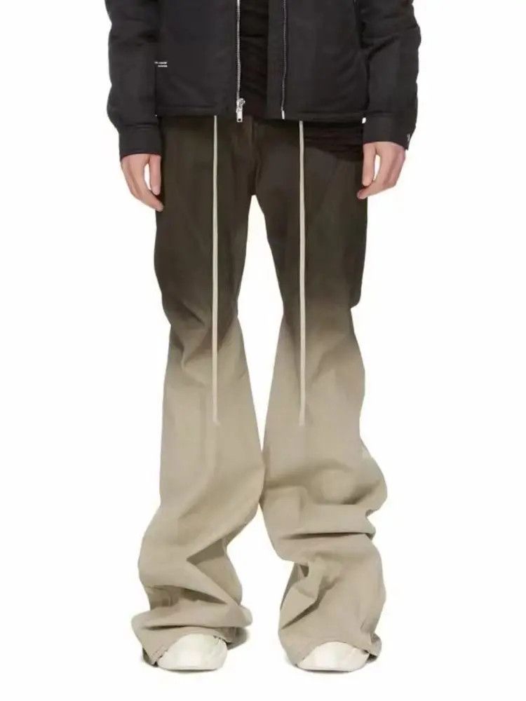 Designer × Japanese Brand Street Dark Style Gradient Flared Stacked Jeans Size US 32 / EU 48 - 1 Thumbnail