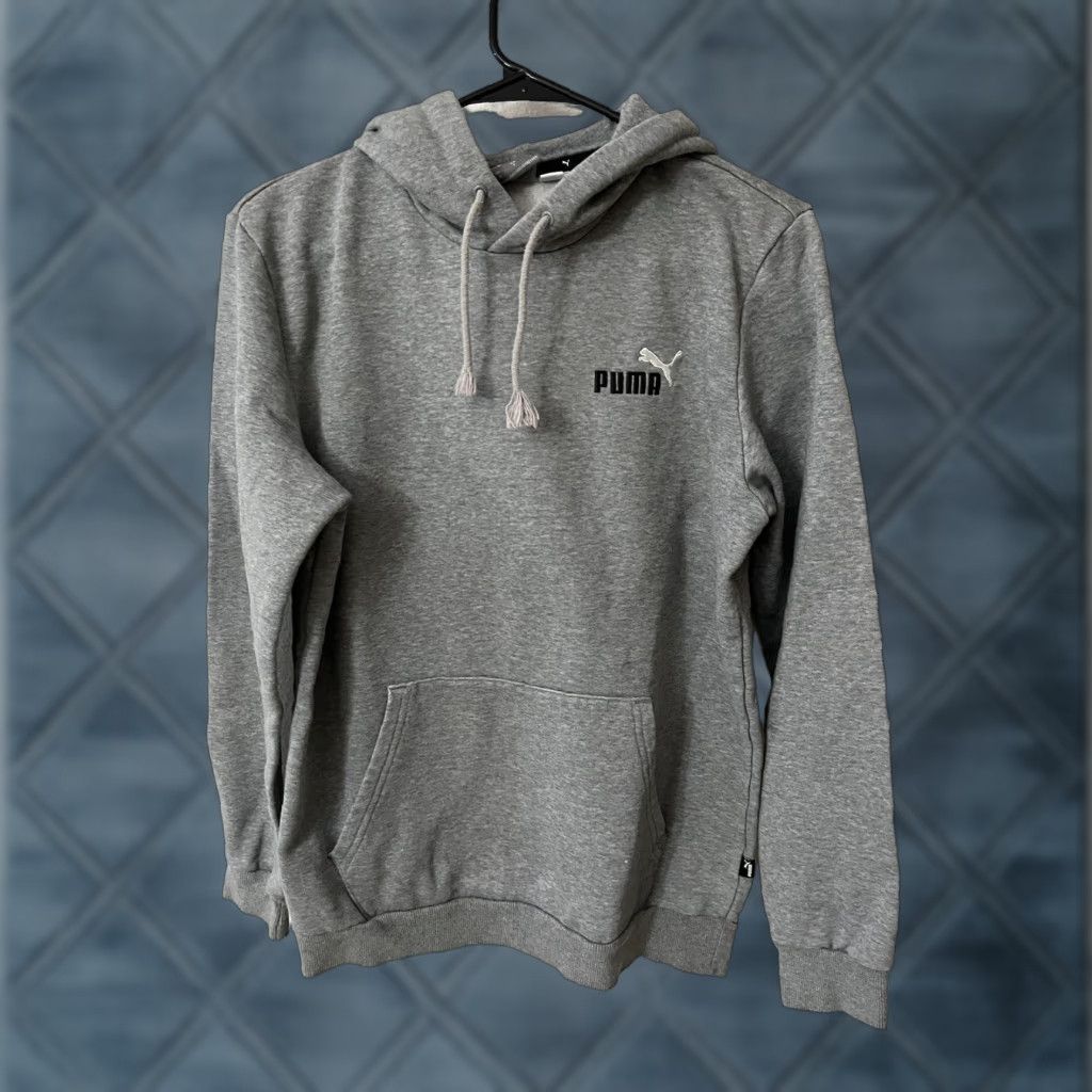Puma PUMA Pullover Hoodie Shirt Mens Small Gray Logo Front Kangaroo Pocket 90s Athleisure Hoodie Mens Size US S / EU 44-46 / 1 - 1 Thumbnail