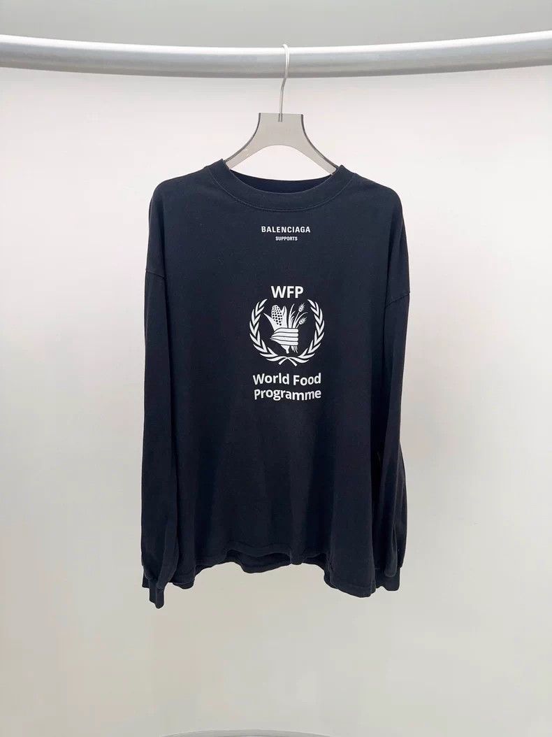 Balenciaga Balenciaga Black Wheat Pattern T-Shirt, S Size Size US S / EU 44-46 / 1 - 1 Thumbnail