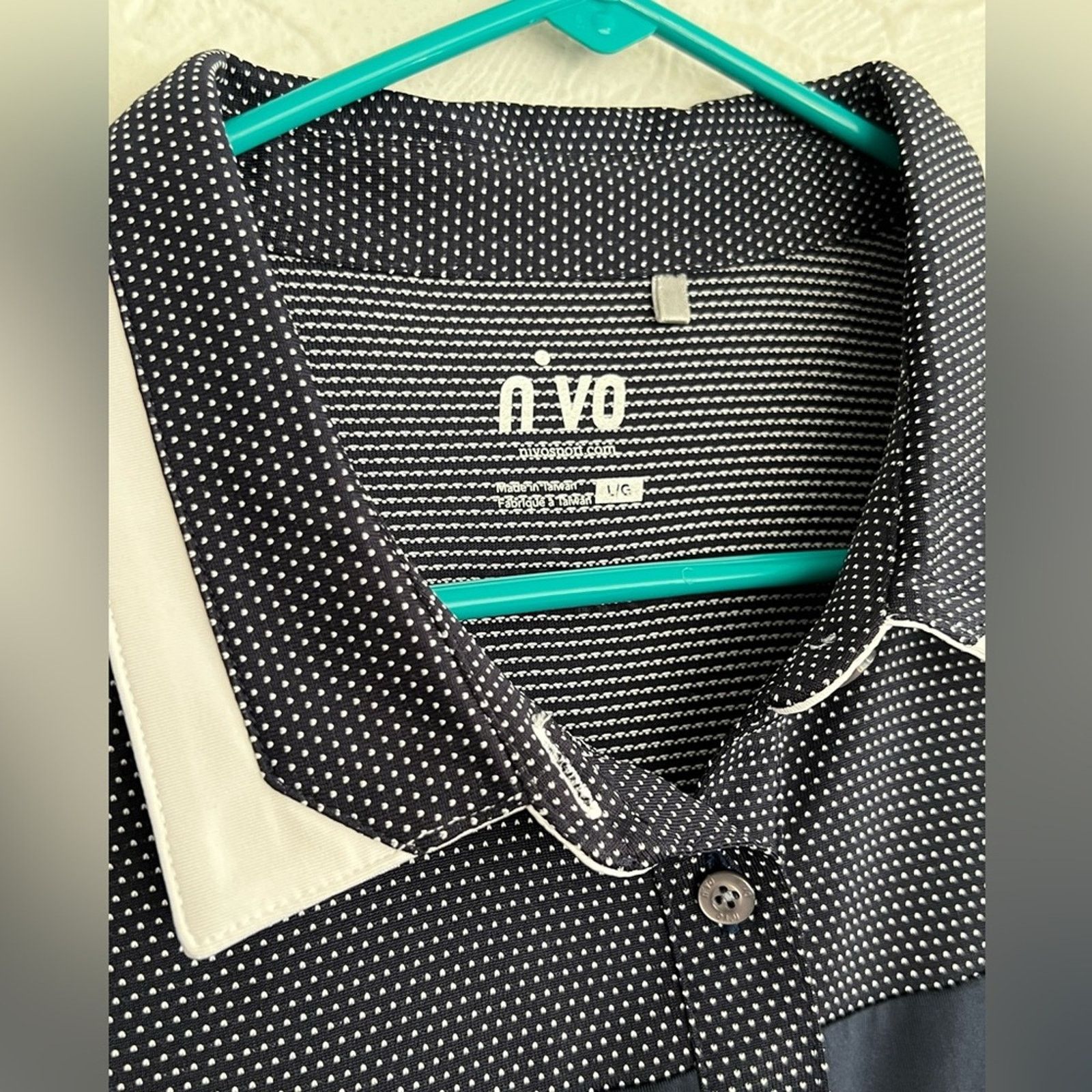 Other Nivo Navy Short Sleeve Collared Golf Polo Shirt Size Large Size L / US 10 / IT 46 - 6 Thumbnail