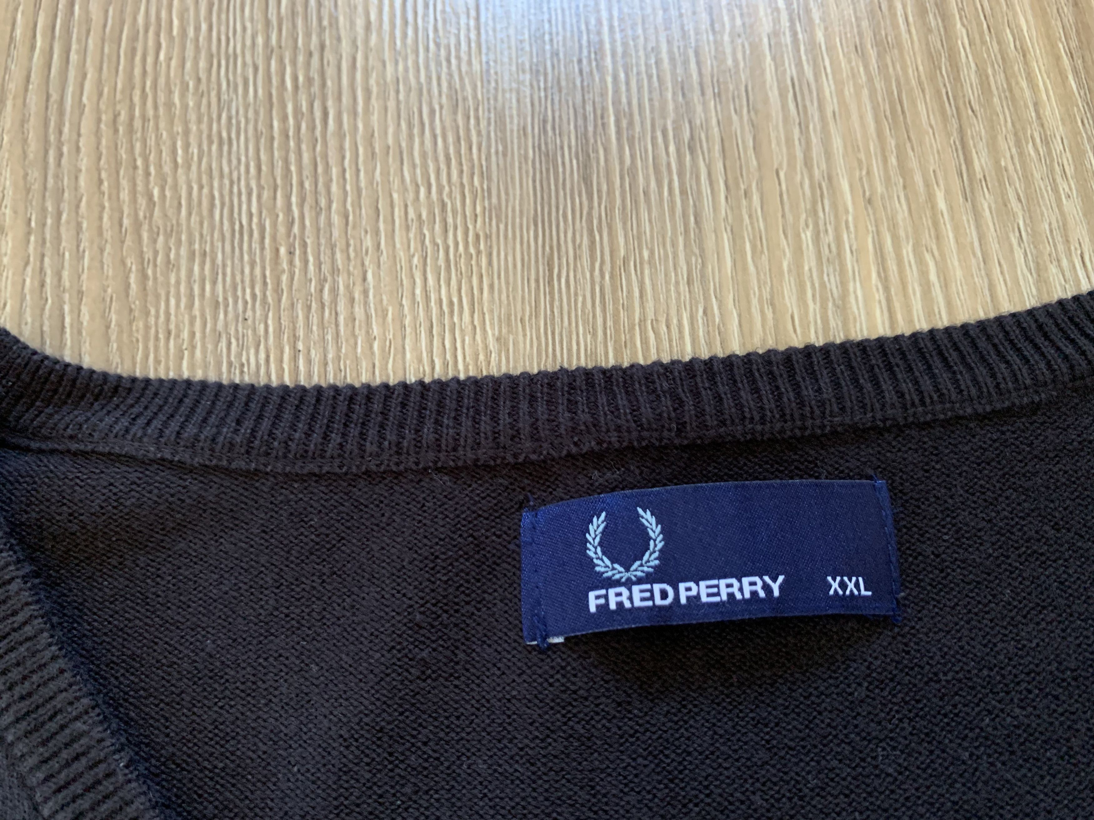 Fred Perry × Vintage Fred Perry Vintage Black Cotton Pullover Size US XXL / EU 58 / 5 - 5 Thumbnail