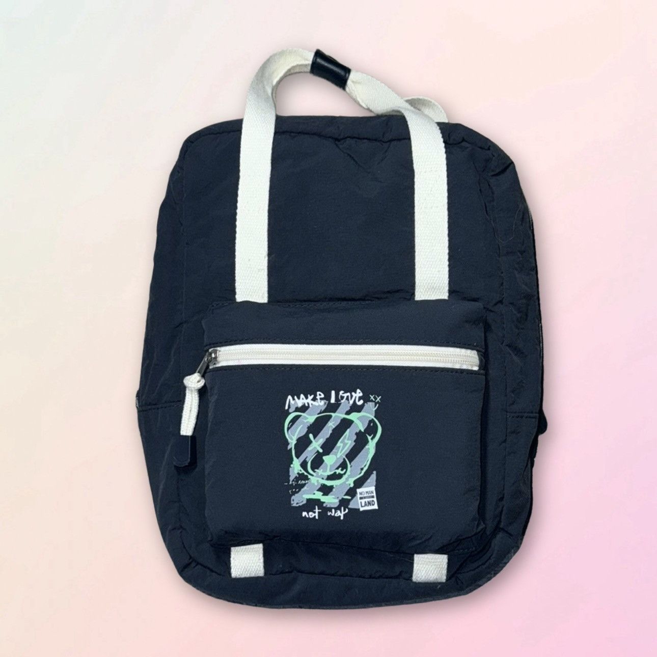 Other Make Love Not War, Emo Bear, Medium Size Backpack Size ONE SIZE - 1 Thumbnail