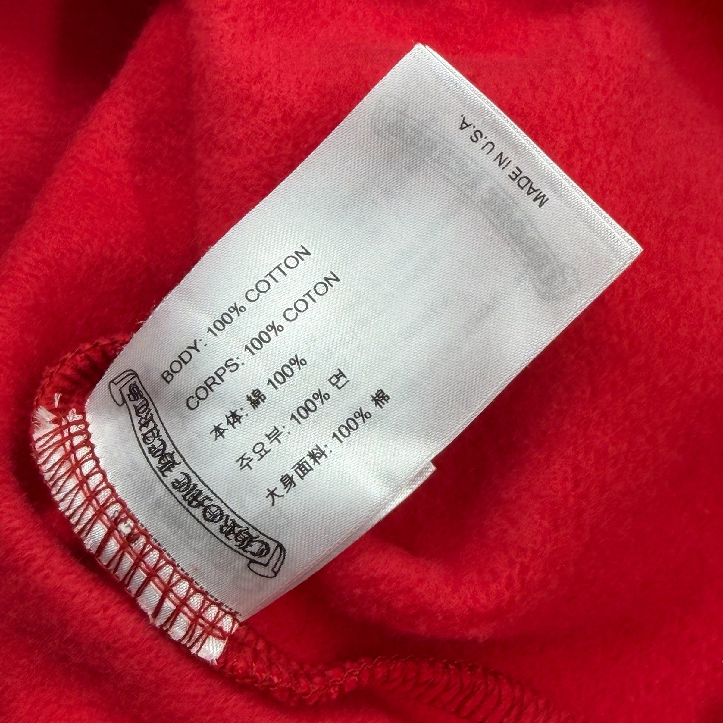 Chrome Hearts Chrome Hearts Red Scroll Logo Hoodie XXL Size US XXL / EU 58 / 5 - 6 Thumbnail