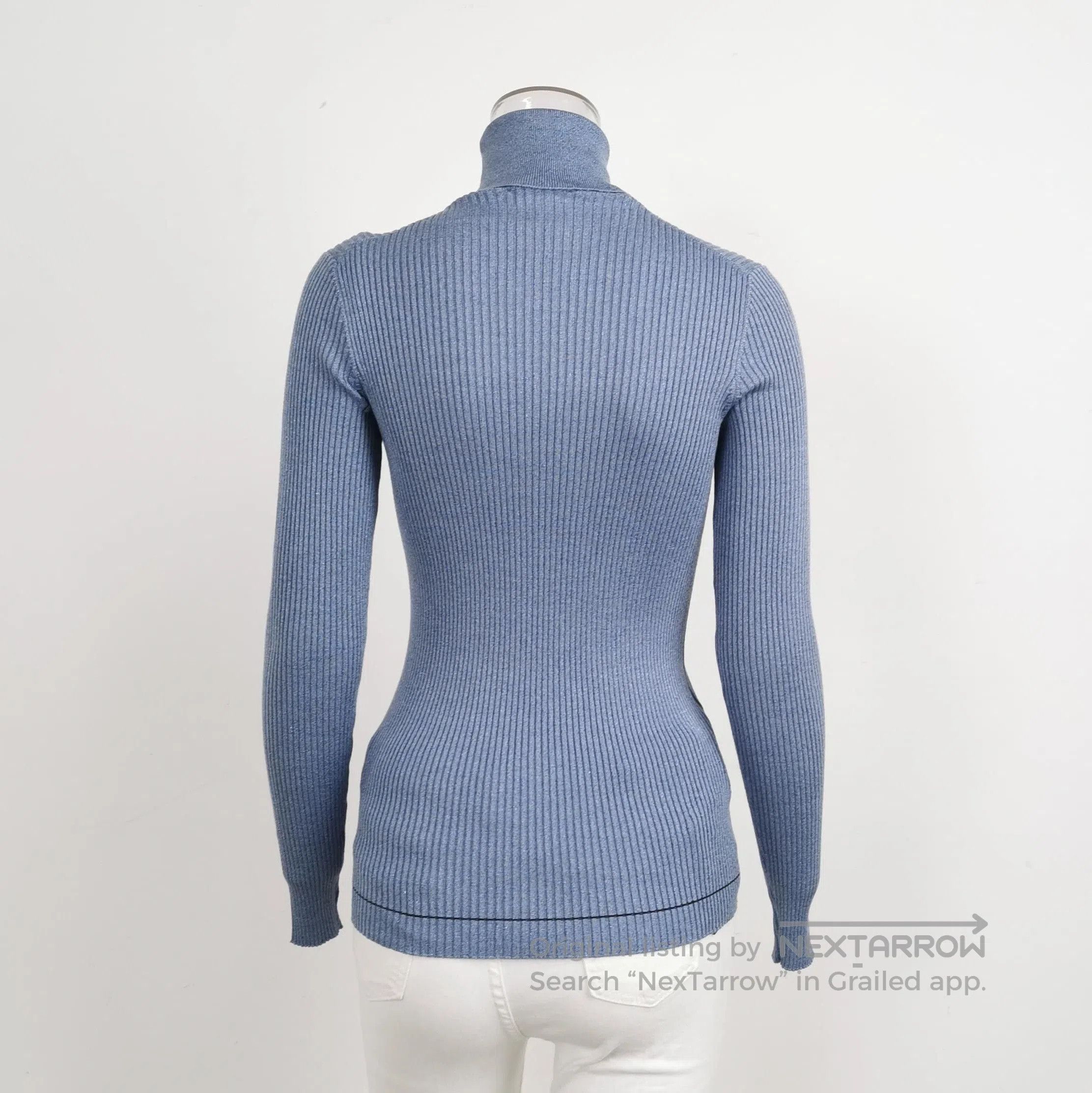 Prada Prada Plain Turtleneck Ribbed Knit Sweater . Size M / US 6-8 / IT 42-44 - 2 Thumbnail