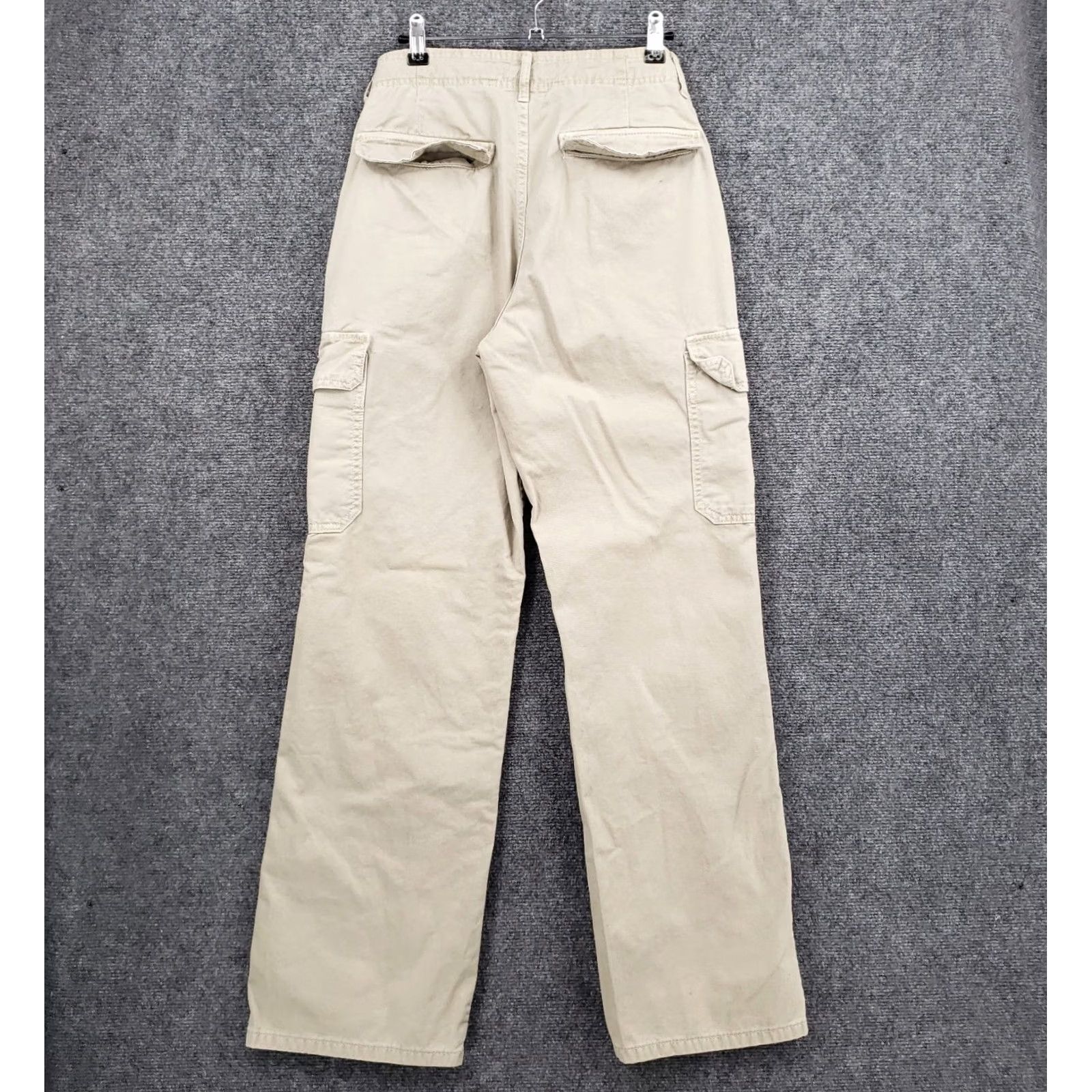 Zara Zara Pants Womens 4 Beige Cargo Straight Leg Cotton Utility Casual Outdoor Size 27" / US 4 / IT 40 - 2 Thumbnail